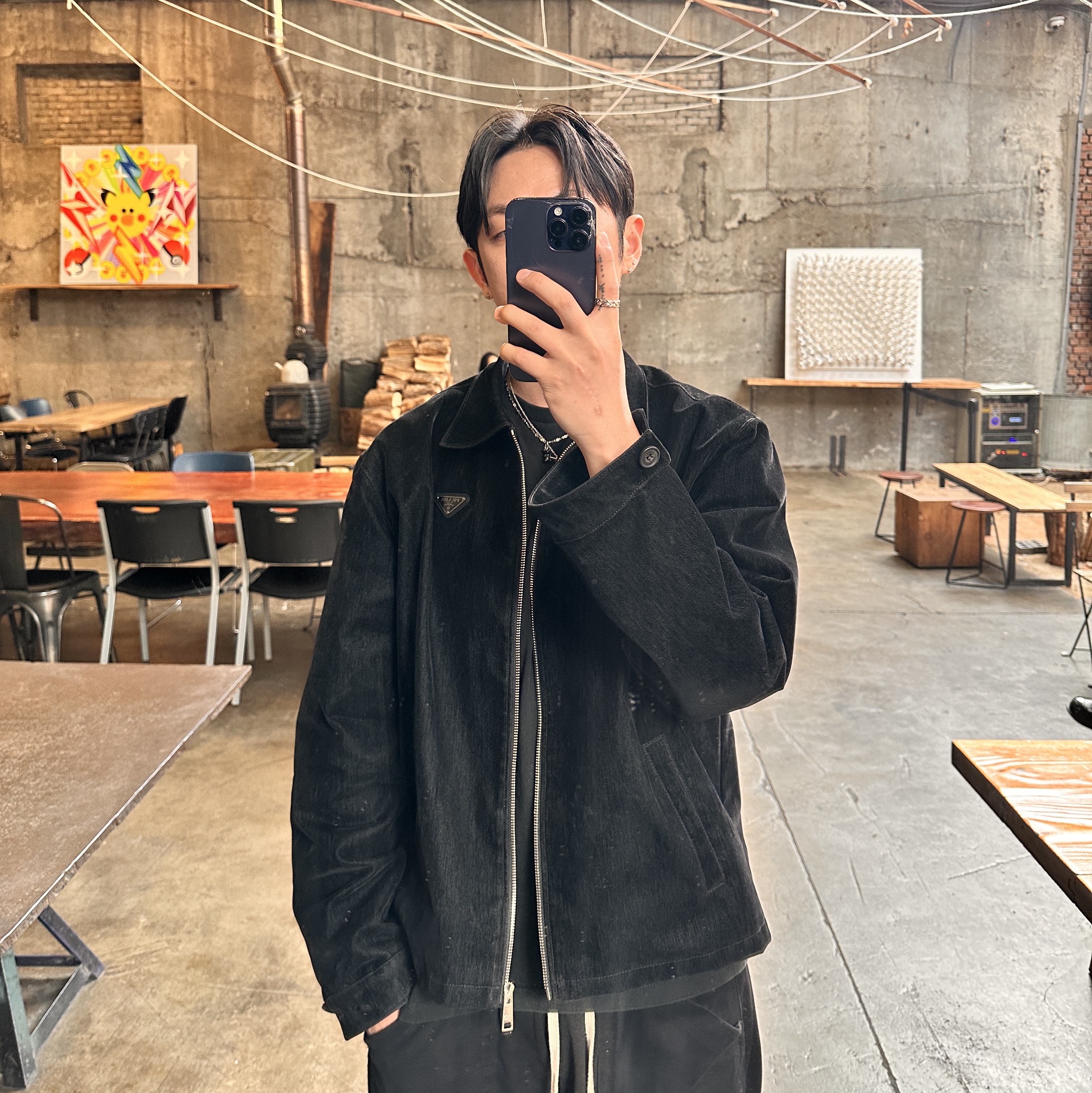 Rick Owens Luxor Vintage Sneakers Black Milk 착용 스타일 - 4