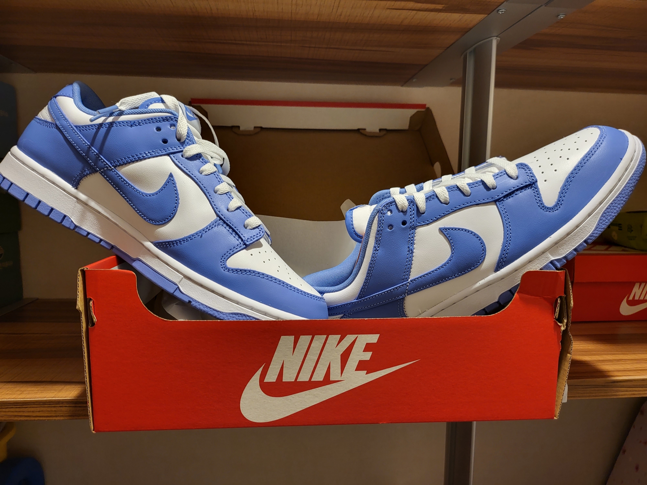 Nike Dunk Low Retro White Polar Blue 착용 스타일