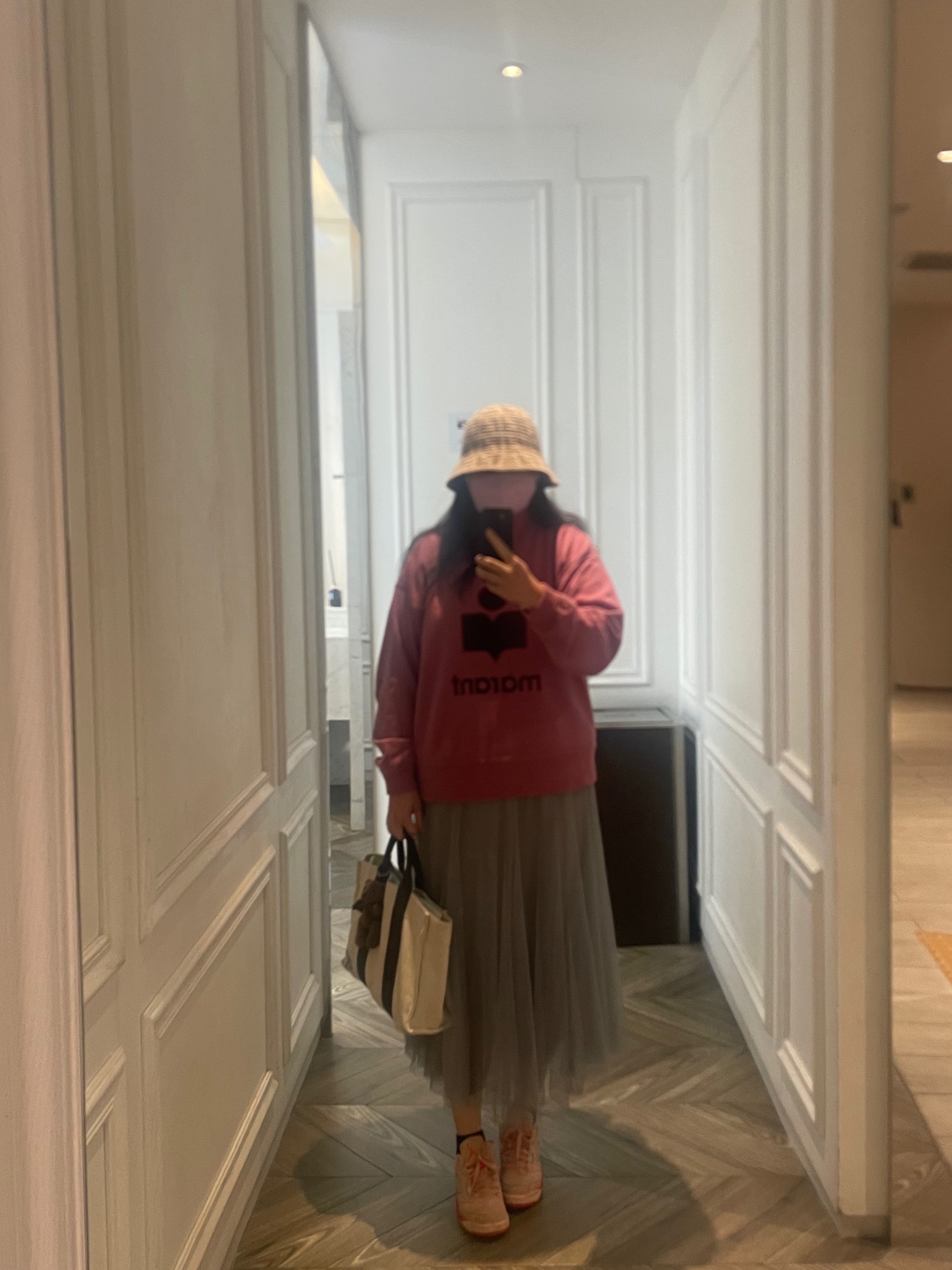(W) Isabel Marant Moby Logo Sweatshirt Raspeberry Burgundy - 23SS, (W) Jordan 5 Retro Low Girls That Hoop 착용 스타일