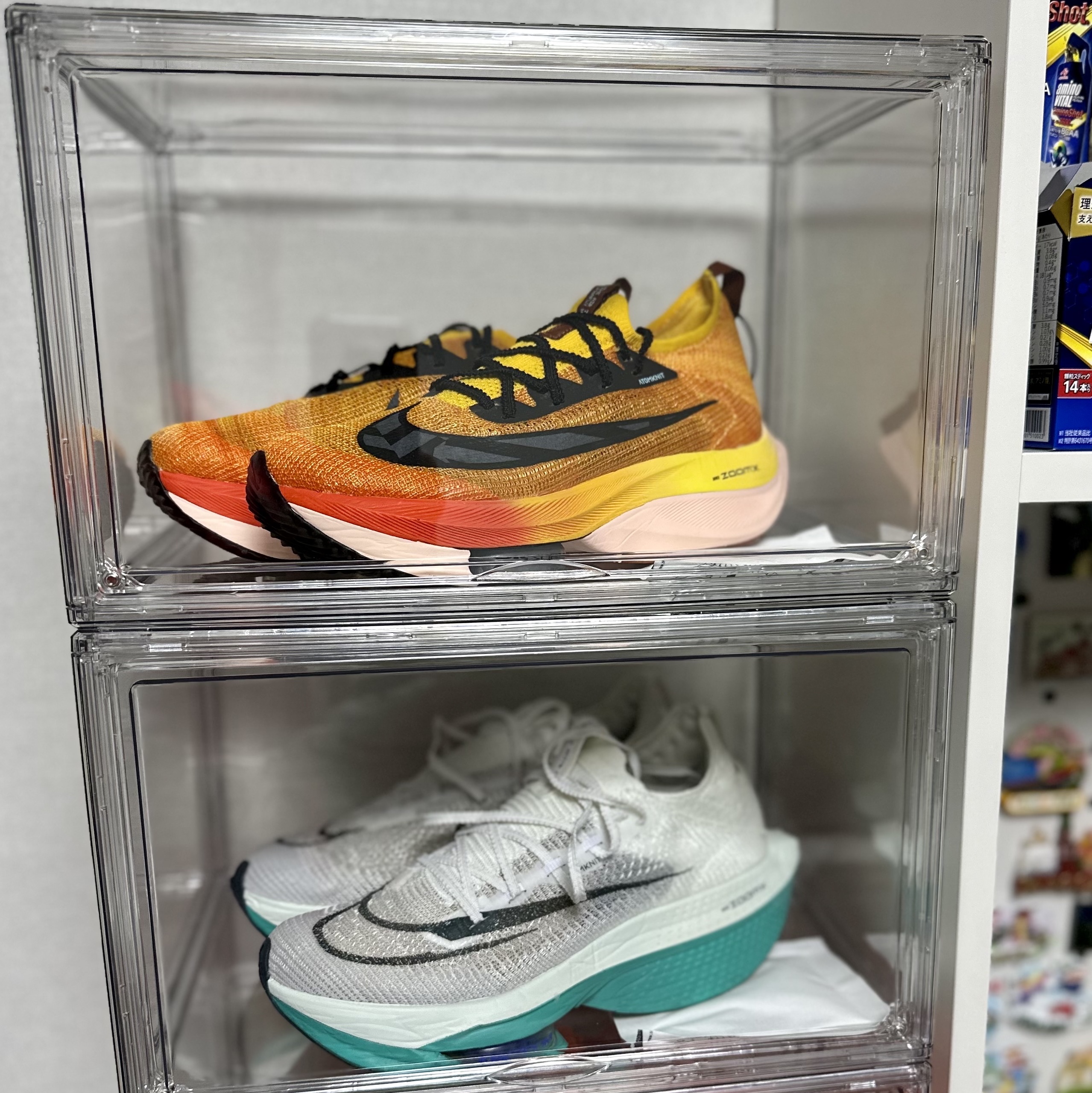 Nike Air Zoom Alphafly Next% Flyknit Amarillo 착용 스타일 - 2
