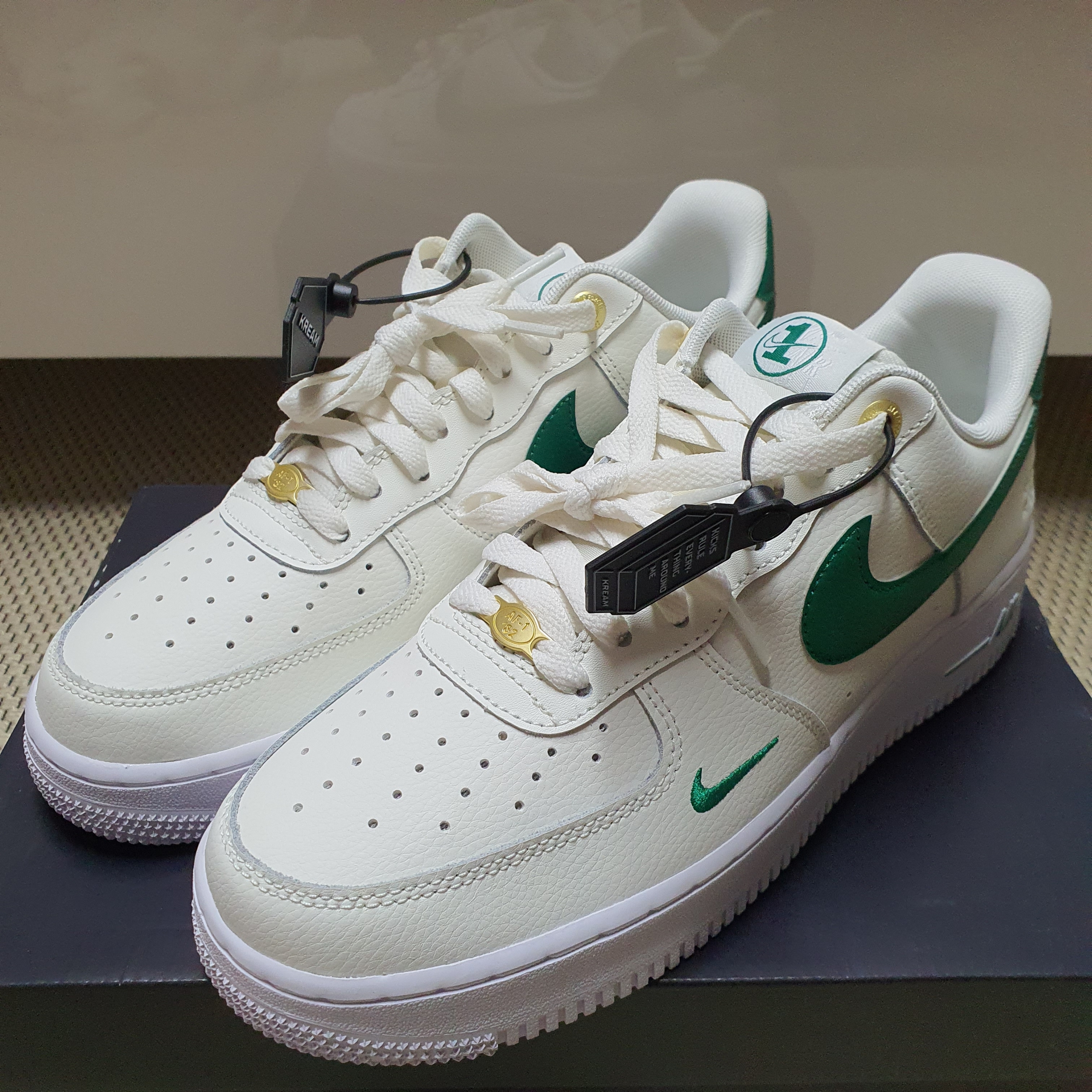 Nike Air Force 1 '07 LV8 40th Anniversary Join Forces Sail Malachite 착용 스타일