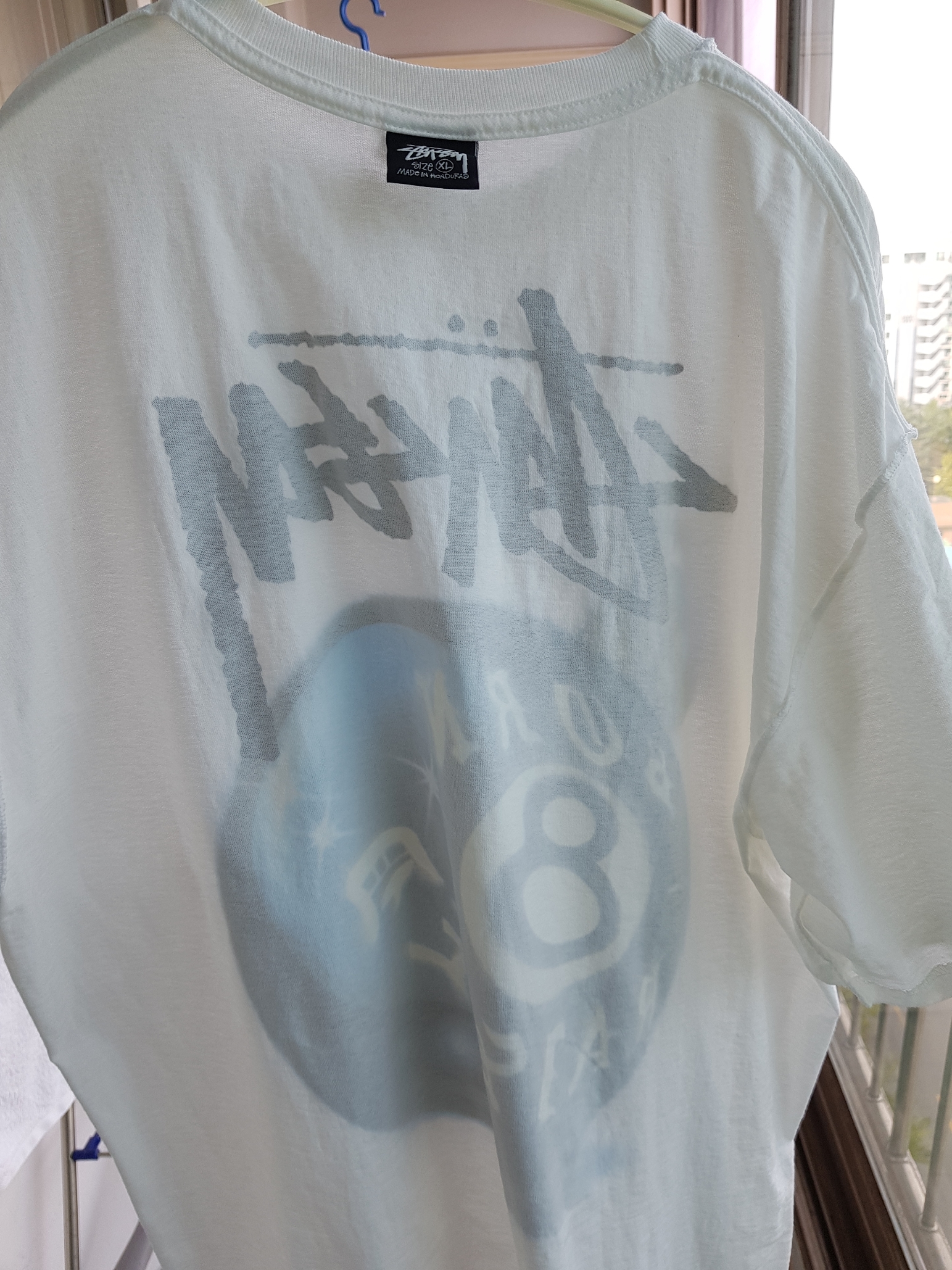 Stussy x Born X Raised 8 Ball T-Shirt White 착용 스타일