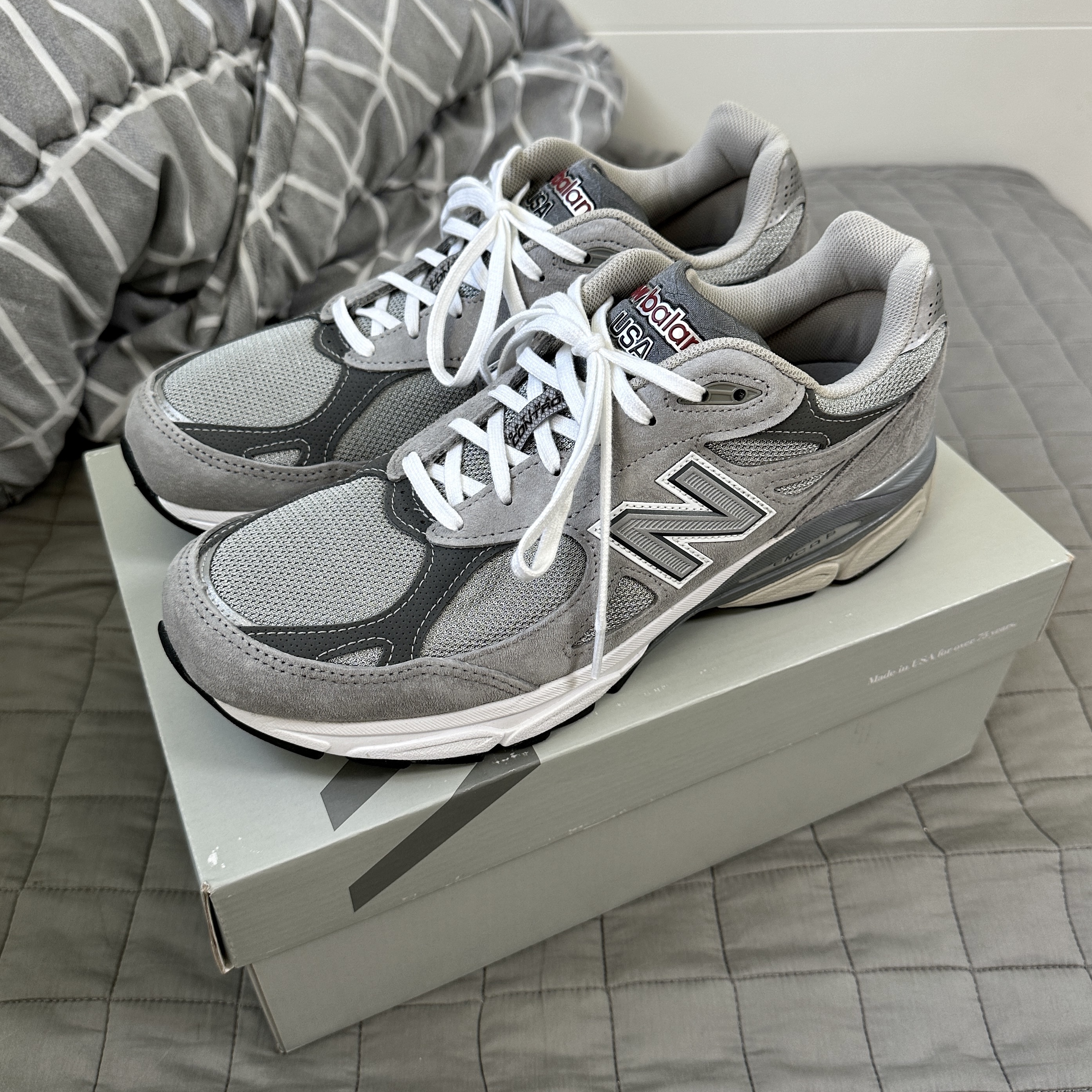 New Balance 990v3 Made in USA Grey - D Standard 착용 스타일