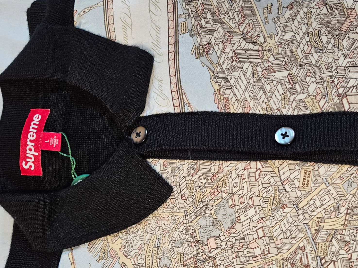 Supreme Silk Map Cardigan カーディガン M Supreme - Supreme Silk Map Cardigan M Supremeのカーディガン