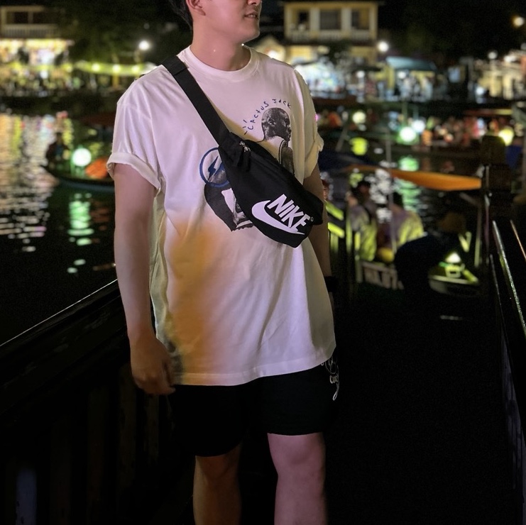 Jordan x Travis Scott x Fragment T-Shirt Sail (DJ0619-133), Jordan x Travis Scott x Fragment Shorts Black (DJ0168-010) 착용 스타일