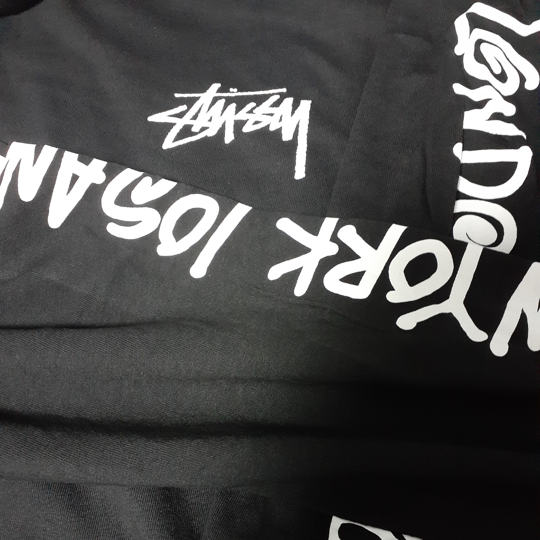 Stussy Big Cities LS T-Shirt Pigment Dyed Black 착용 스타일 - 1
