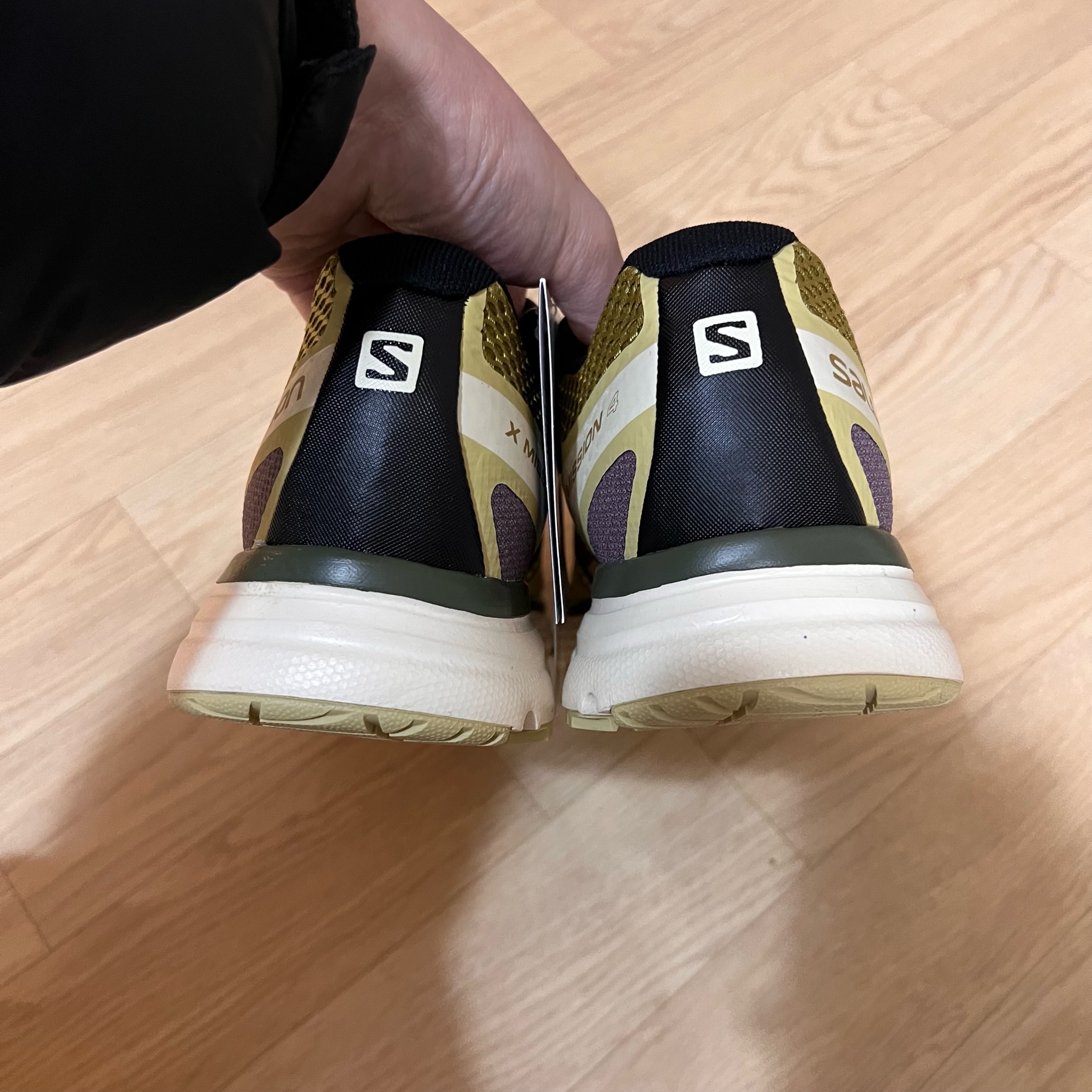 Salomon X-Mission 4 Leek Green 착용 스타일 - 6