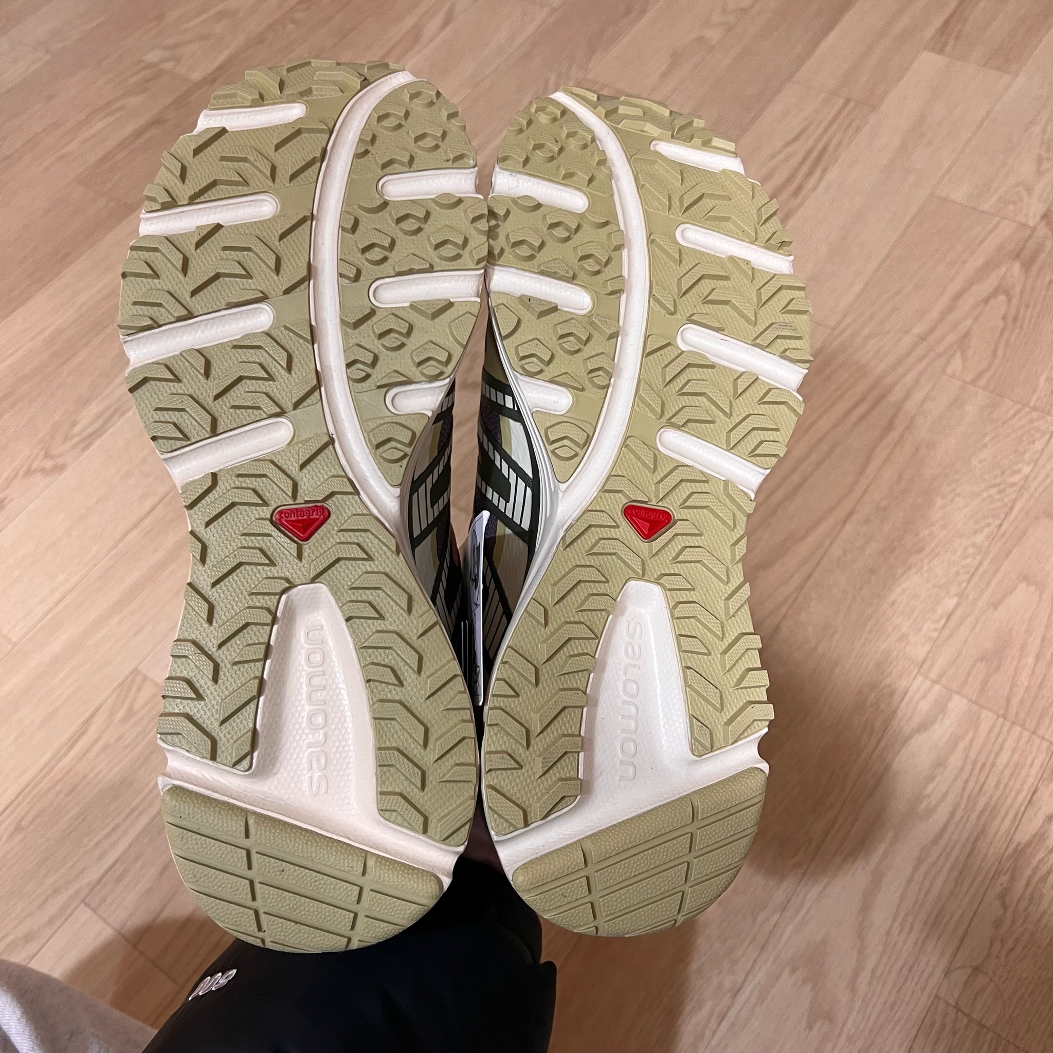 Salomon X-Mission 4 Leek Green 착용 스타일 - 5