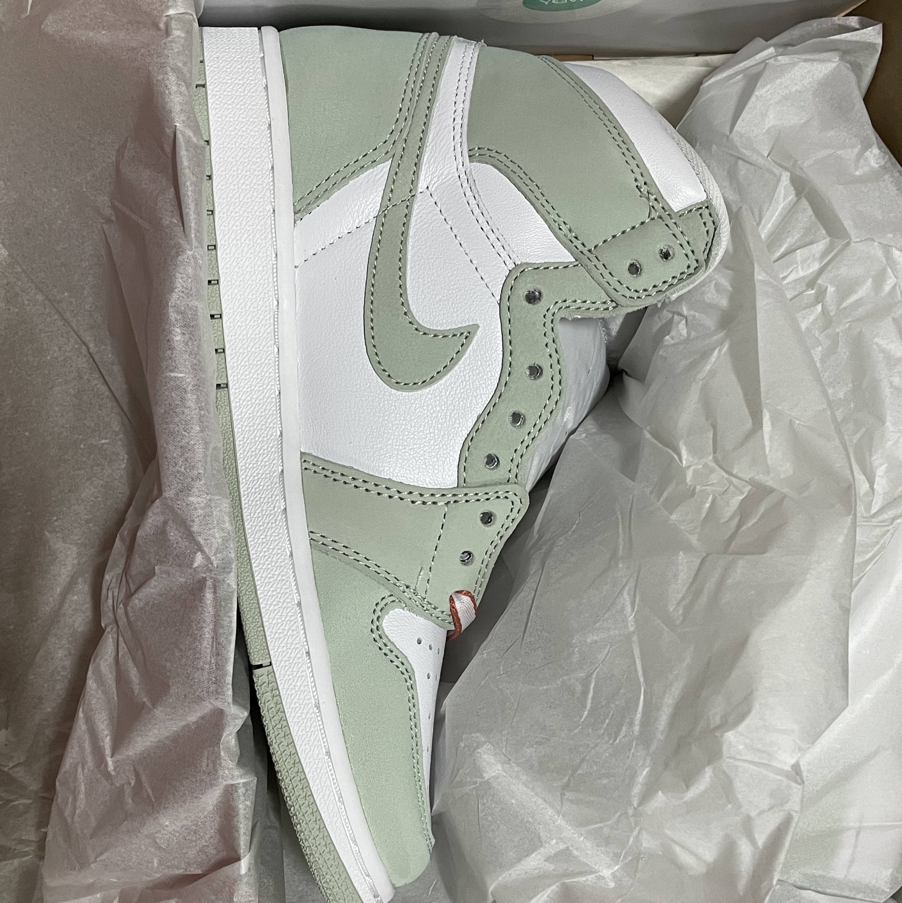 (W) Jordan 1 Retro High OG Seafoam 착용 스타일 - 5