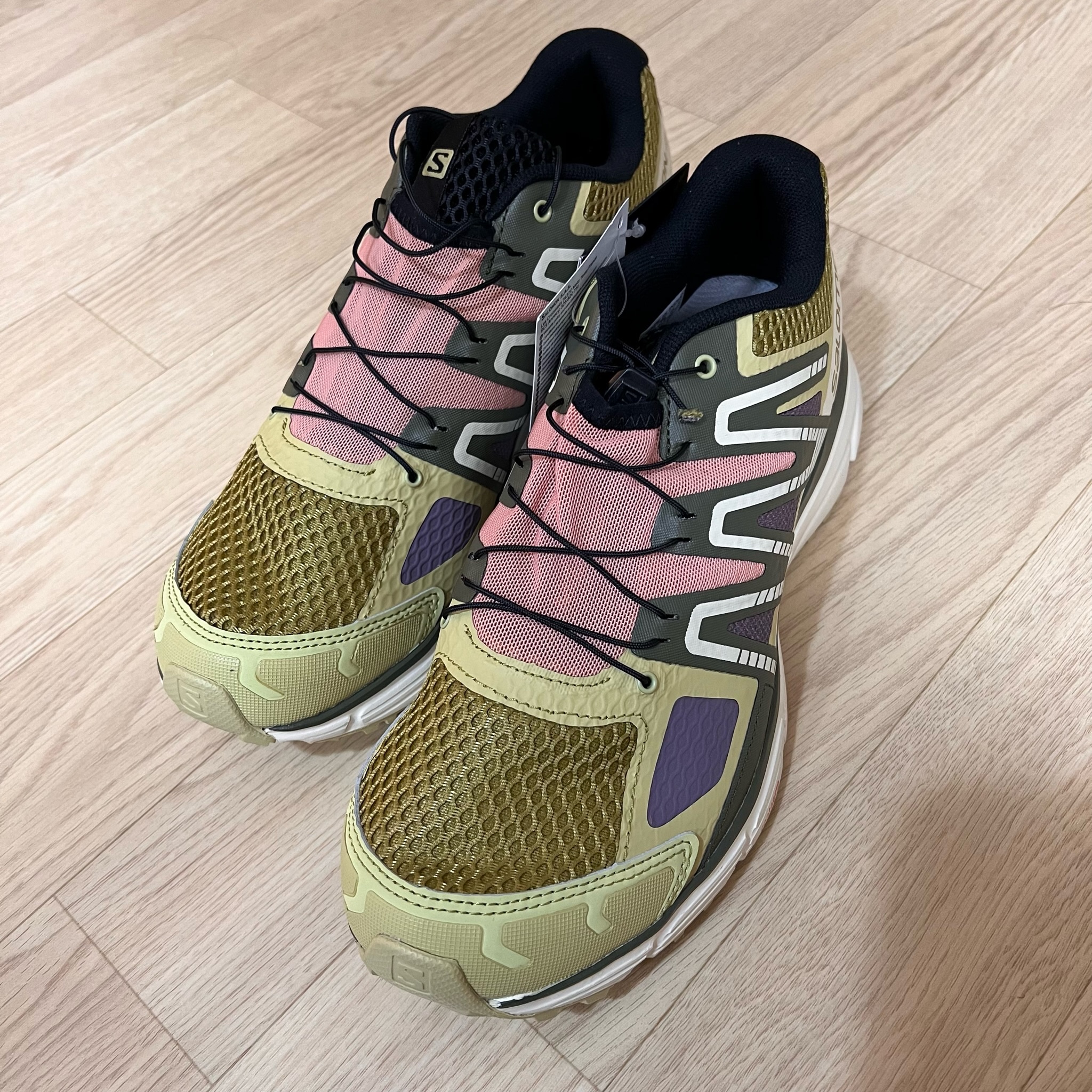 Salomon X-Mission 4 Leek Green 착용 스타일 - 3