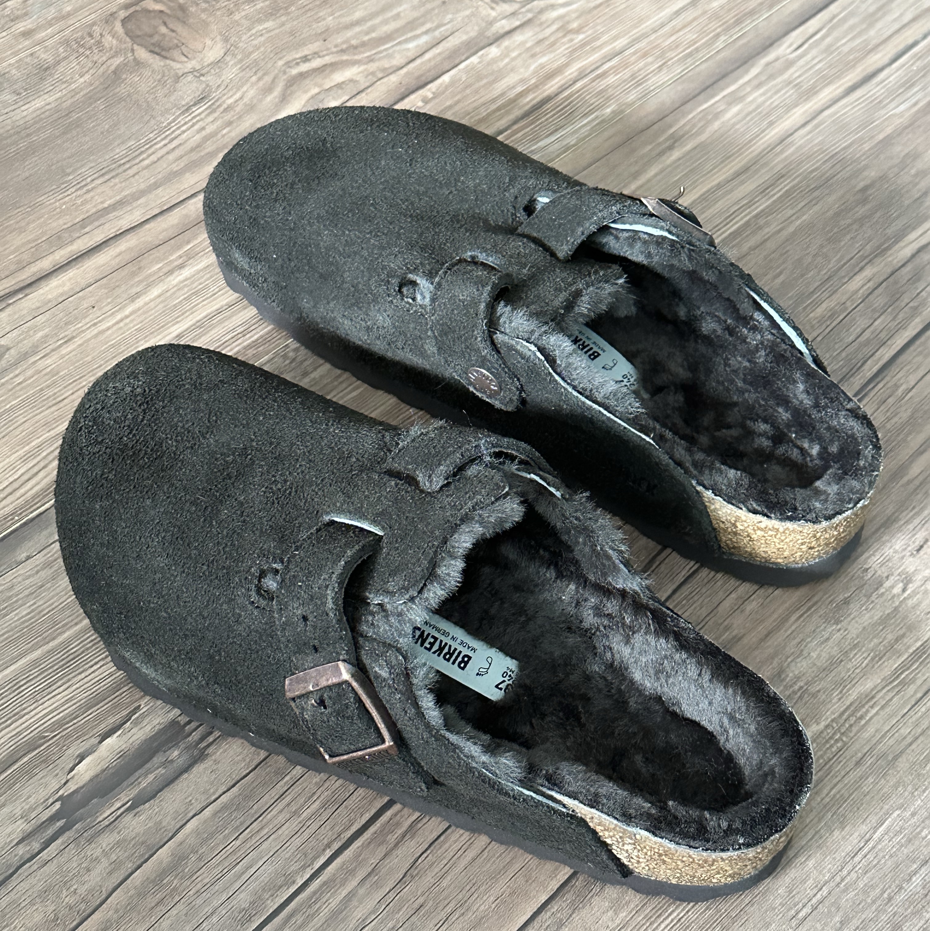 Birkenstock Boston Shearling Mocha - Regular 착용 스타일 - 3