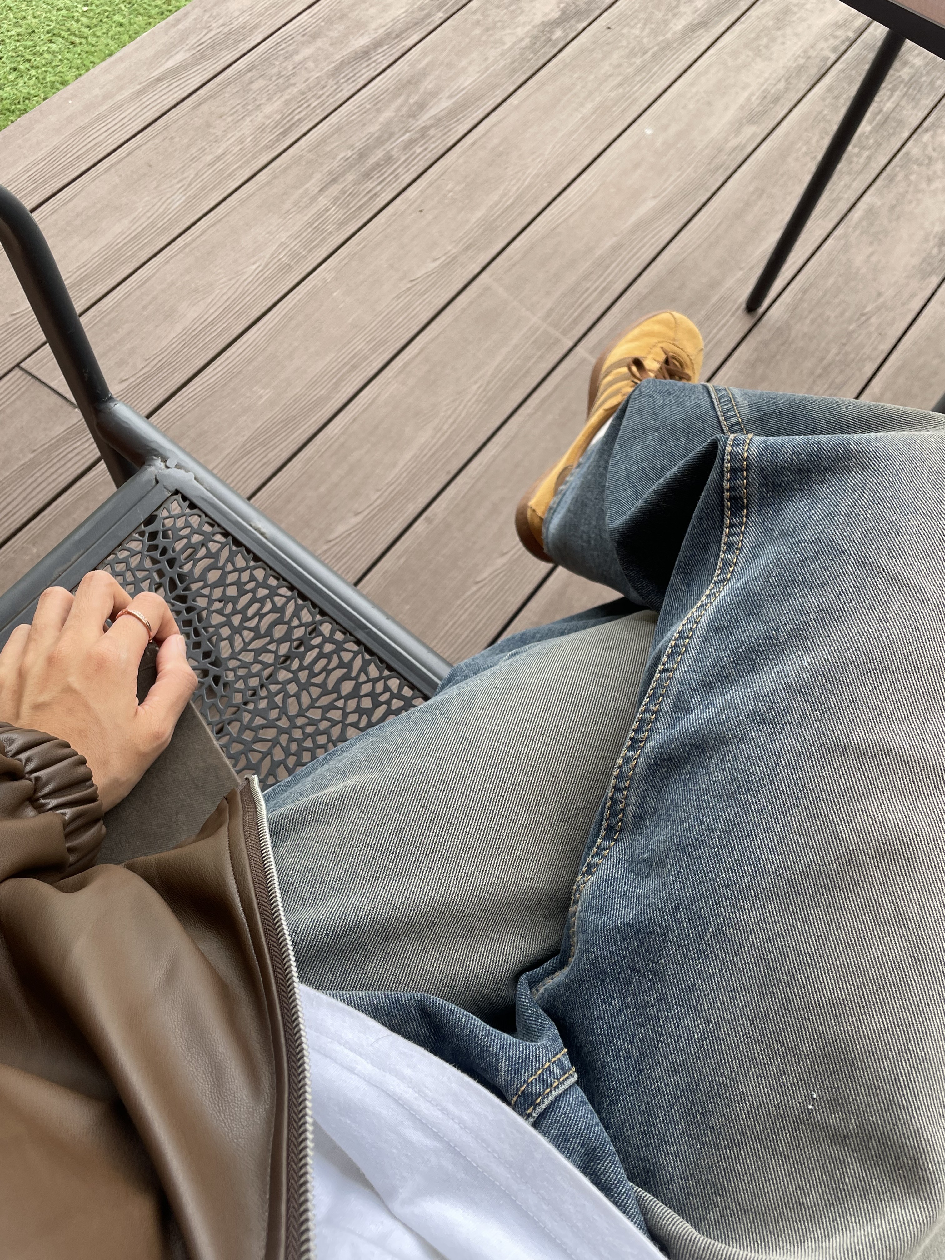 Adidas Tobacco Gruen Mesa Brown Desert 착용 스타일 - 1