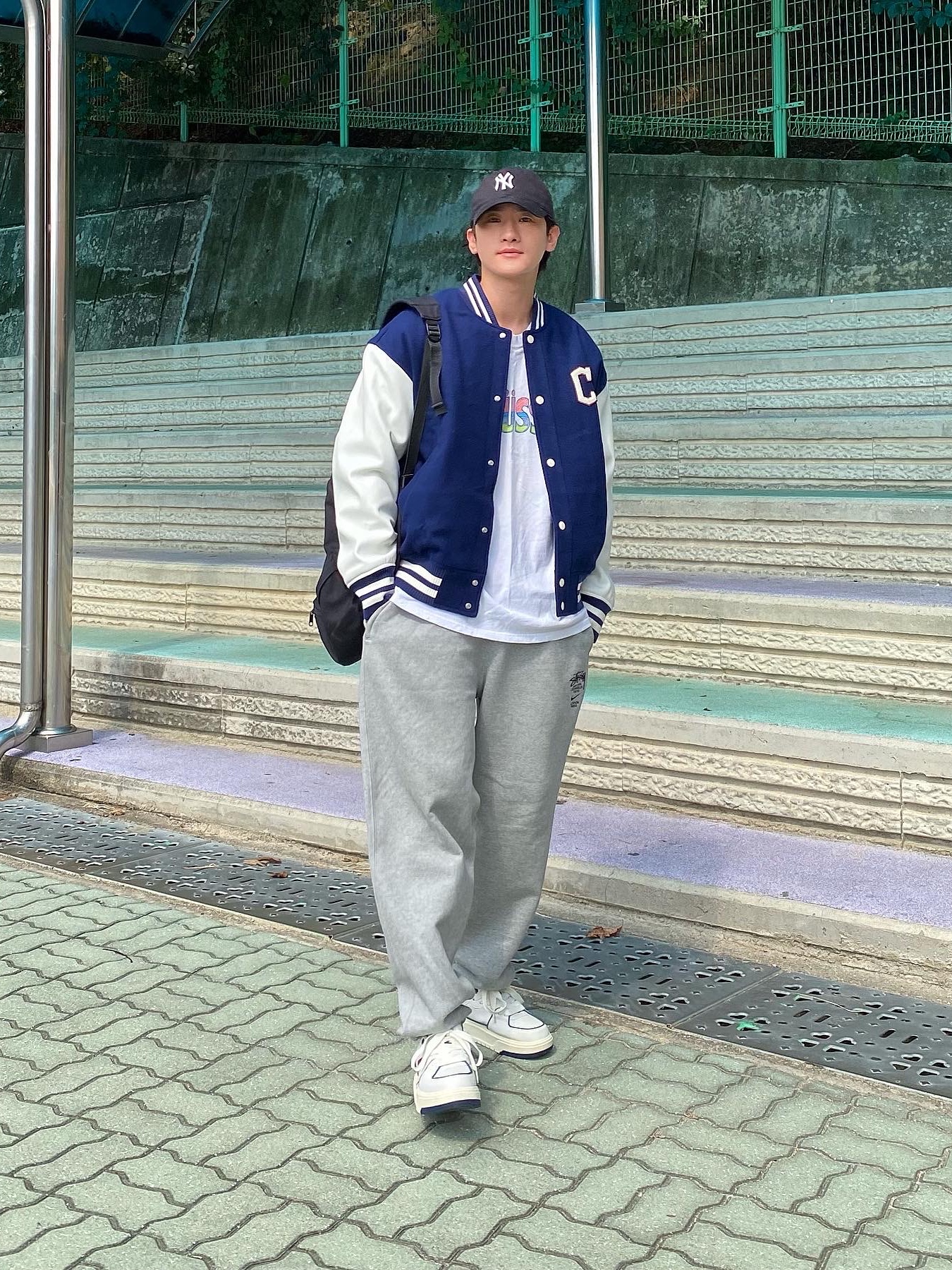 Nike x Stussy NRG ZR Fleece Pants Heather Grey - Asia 착용 스타일 - 1