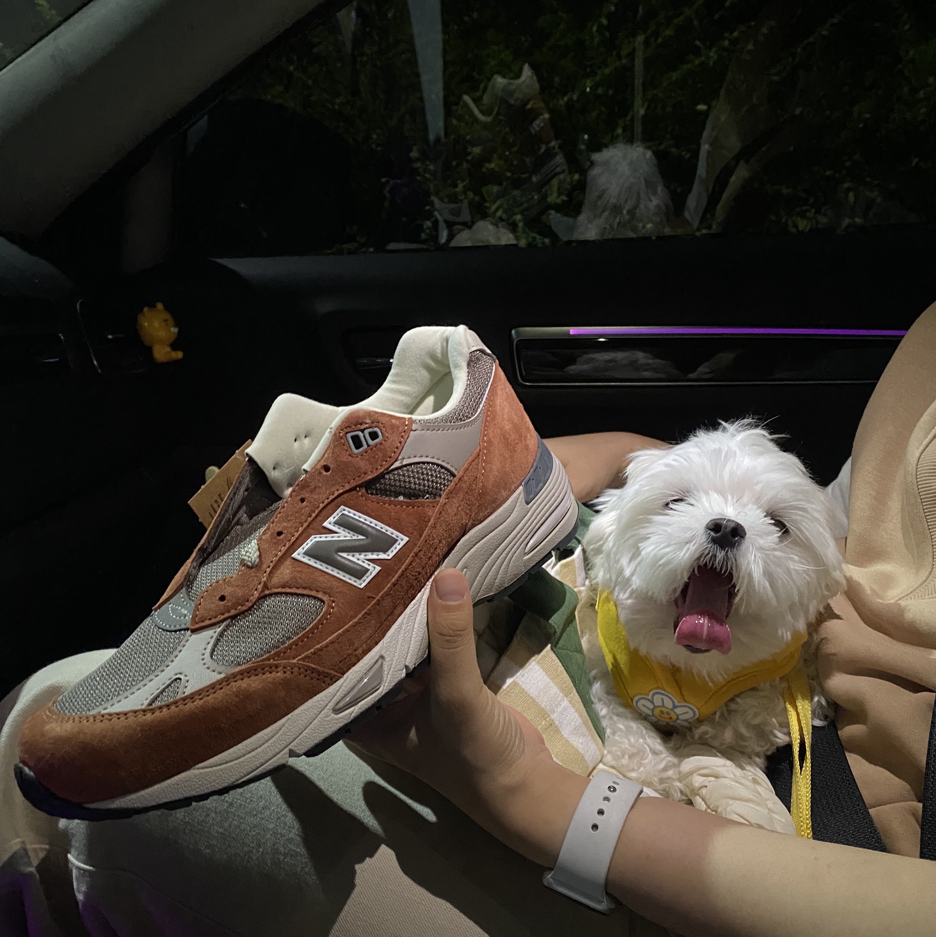 New Balance 991 Made in UK Sequoia Falcon 착용 스타일 - 2