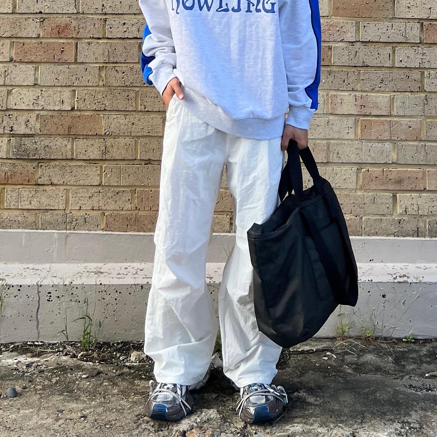 Balenciaga 3XL Sneakers Worn Out Grey White Blue 착용 스타일 - 5