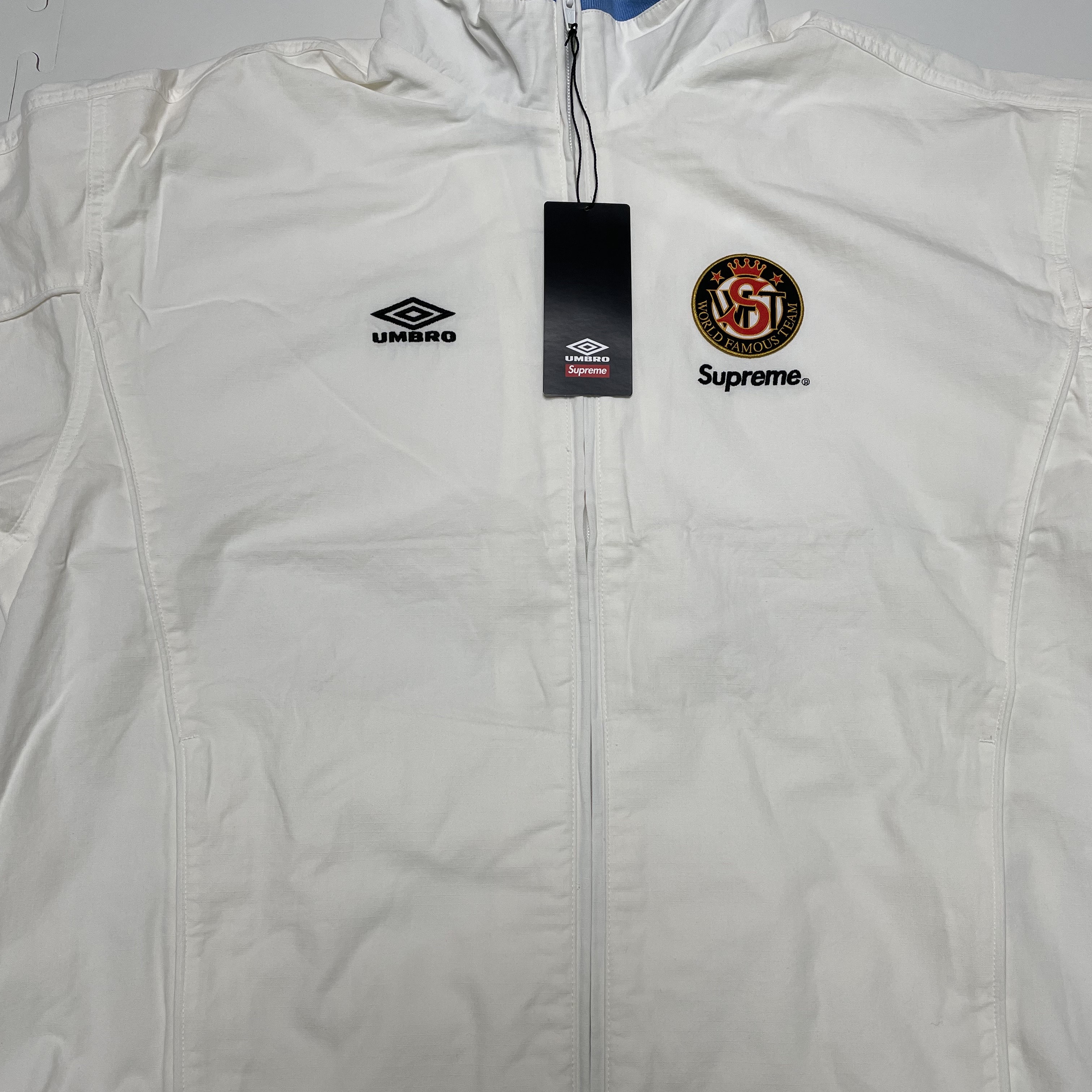 Supreme x Umbro Cotton Ripstop Track Jacket White - 23FW 착용 스타일 - 1
