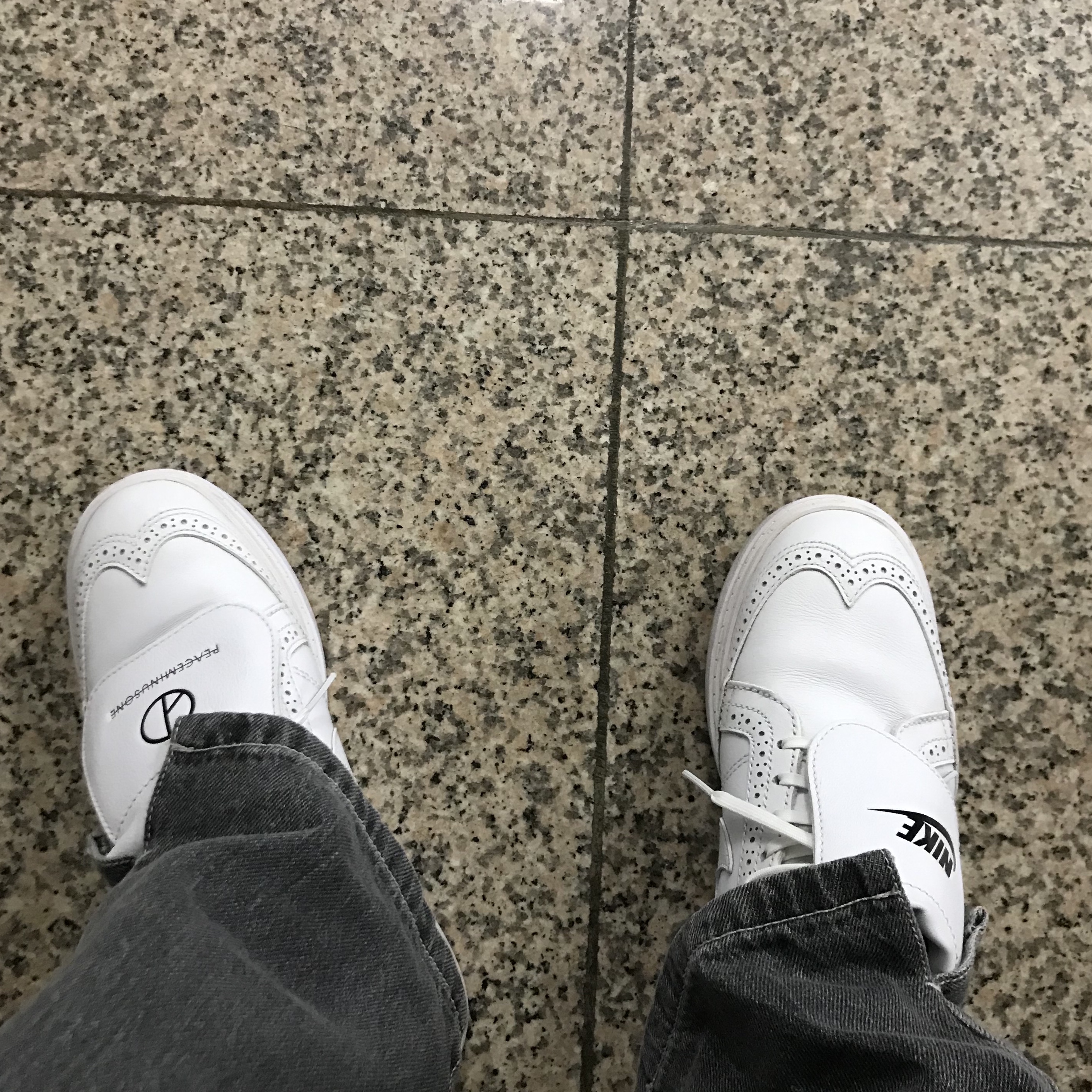 Nike x Peaceminusone Kwondo1 White 착용 스타일