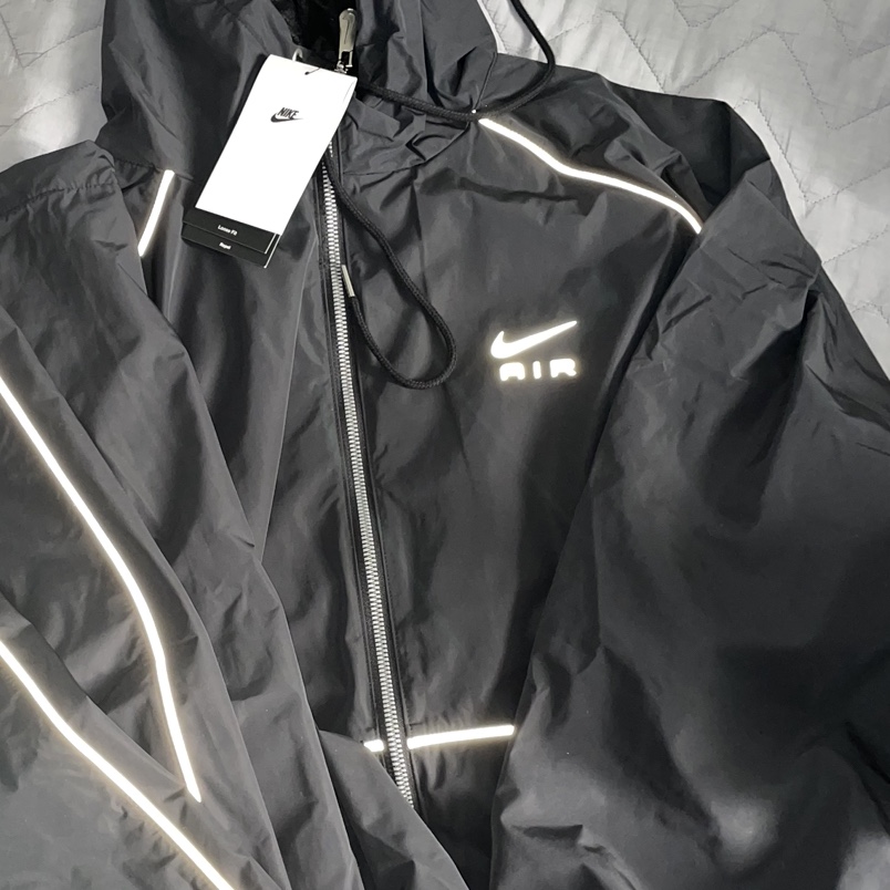 Nike Air Full Zip Hooded Woven Jacket Dark Smoke Grey - Asia 착용 스타일
