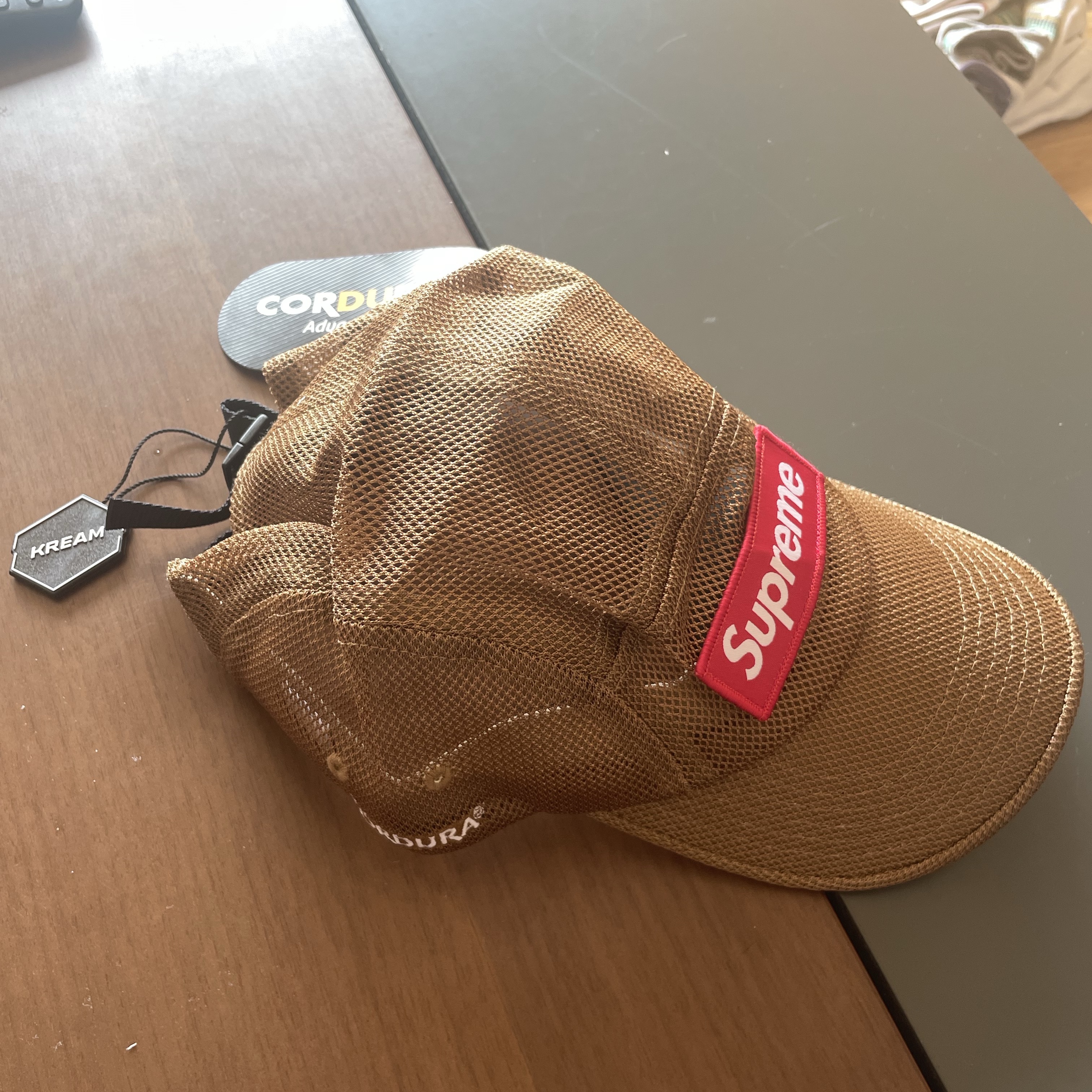 Supreme Mesh Cordura Camp Cap Sand - 23SS 착용 스타일