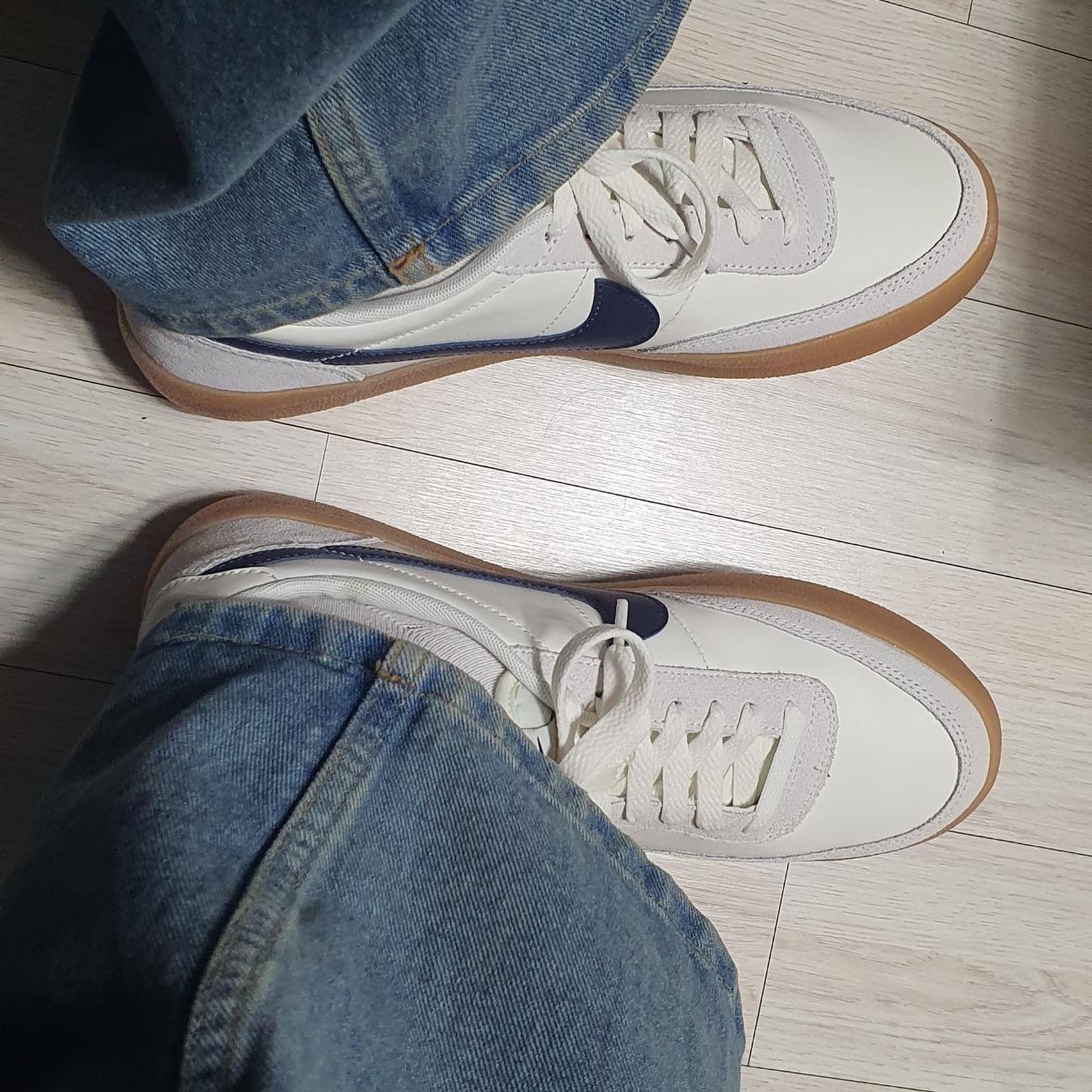 Nike x J.Crew Killshot 2 Sail Midnight Navy 착용 스타일