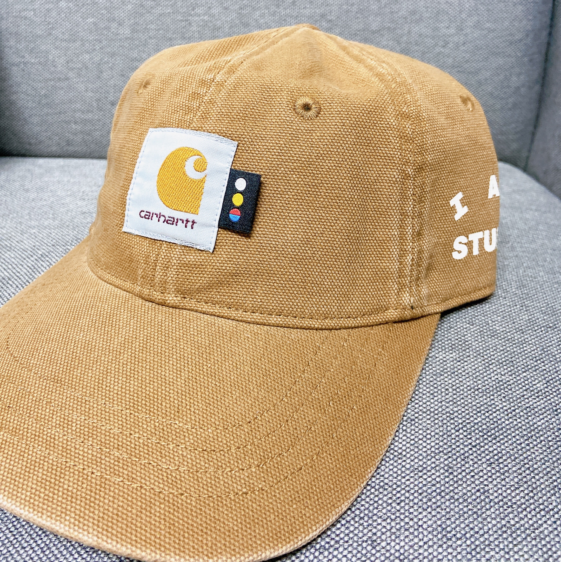 Carhartt WIP x IAB Studio Canvas 6-Panel Cap Hamilton Brown 착용 스타일