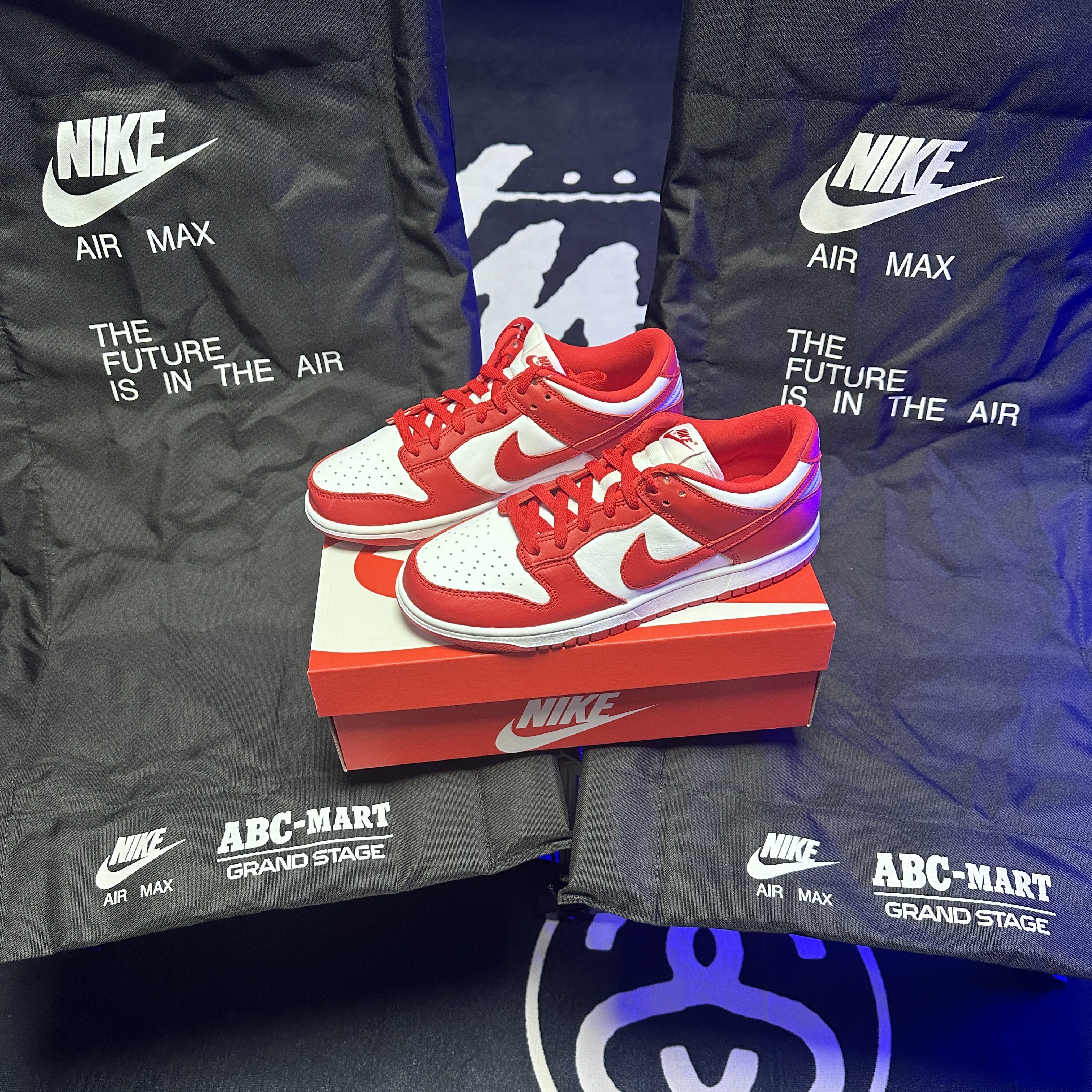 Nike Dunk Low SP White and University Red 2023 착용 스타일