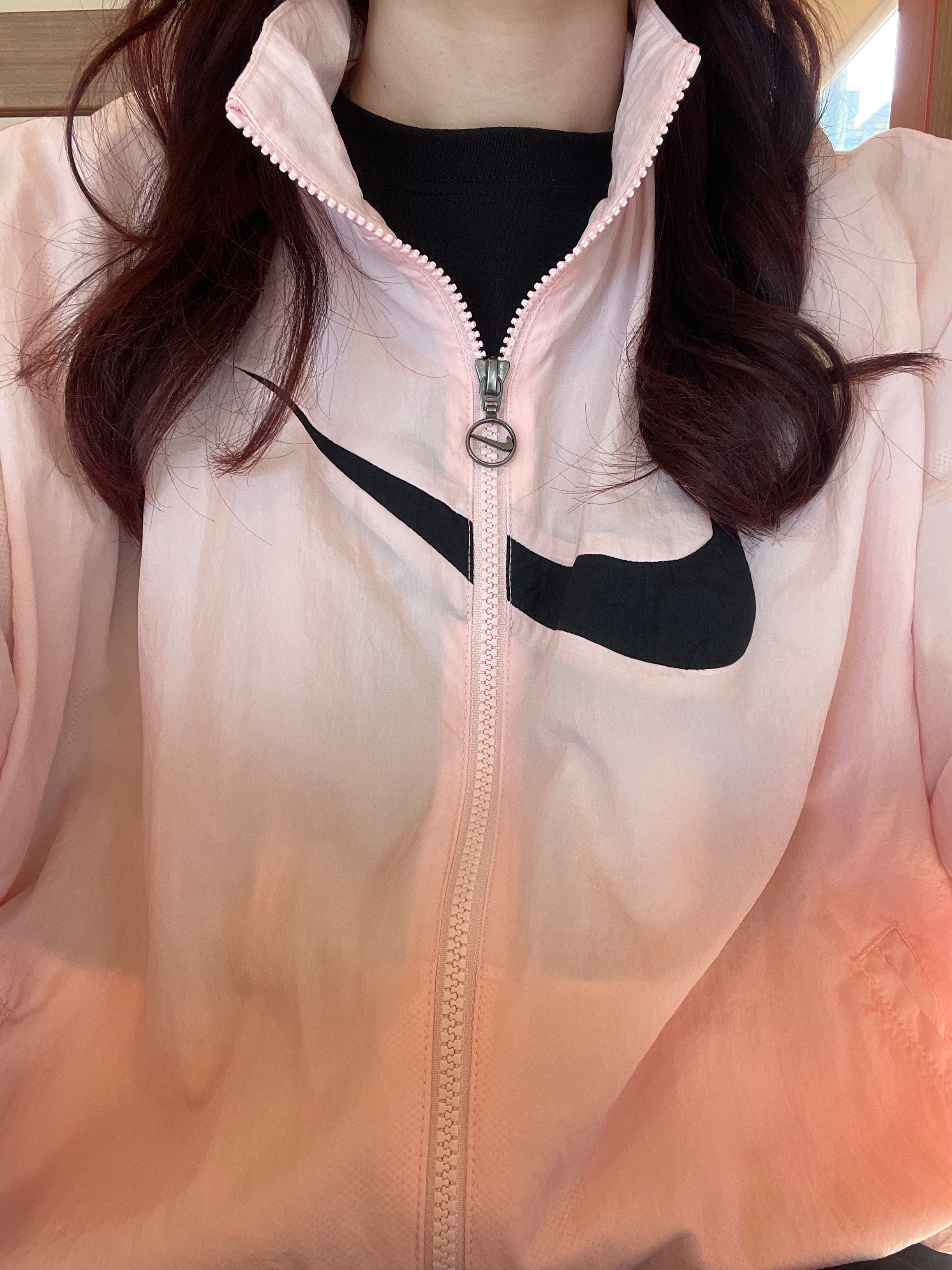 (W) Nike NSW Essential Woven Jacket Atmosphere - US/EU 착용 스타일 - 2