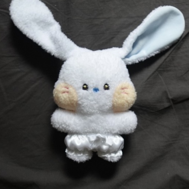 NewJeans Bunini Costume Plush White 착용 스타일