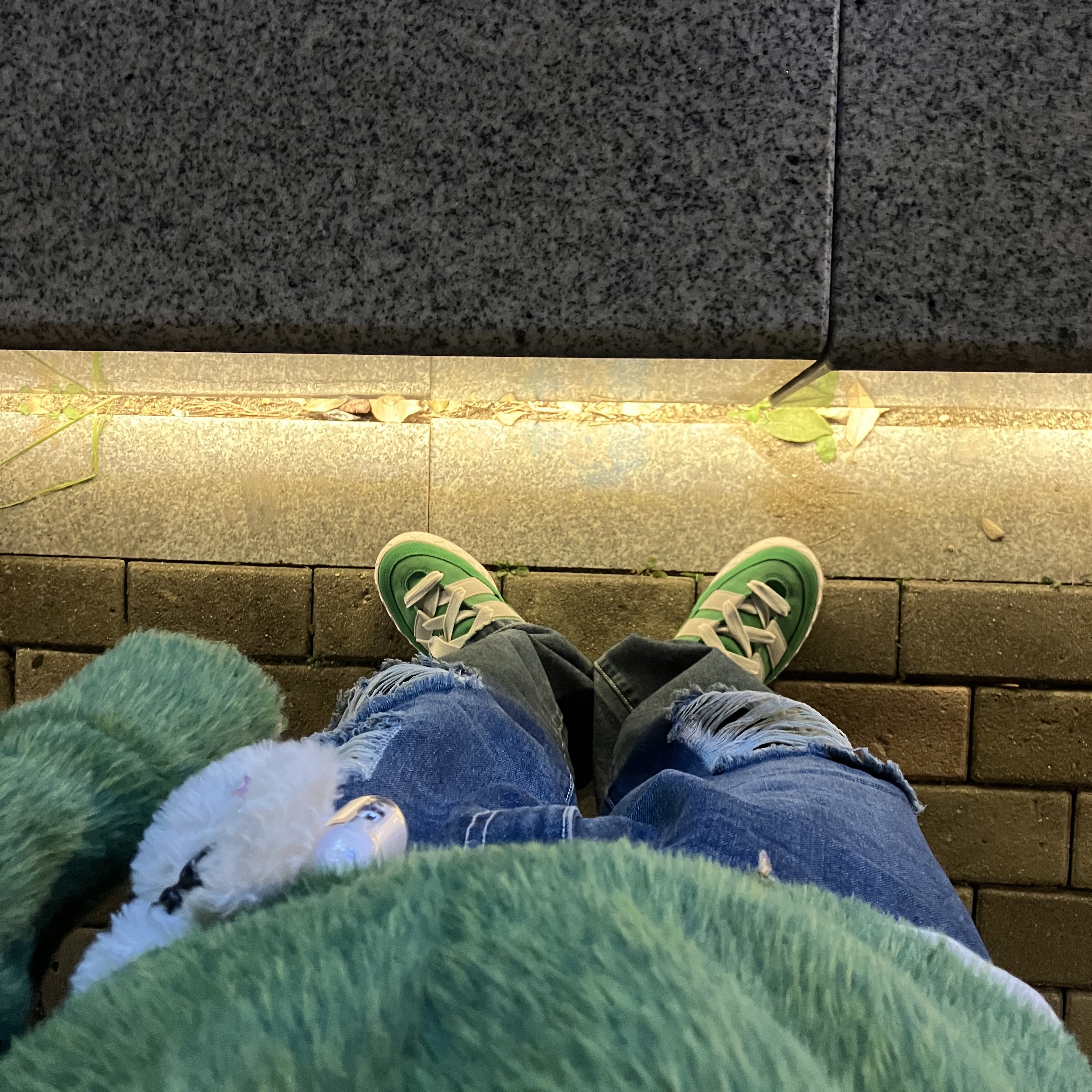 Adidas Adimatic Green 착용 스타일