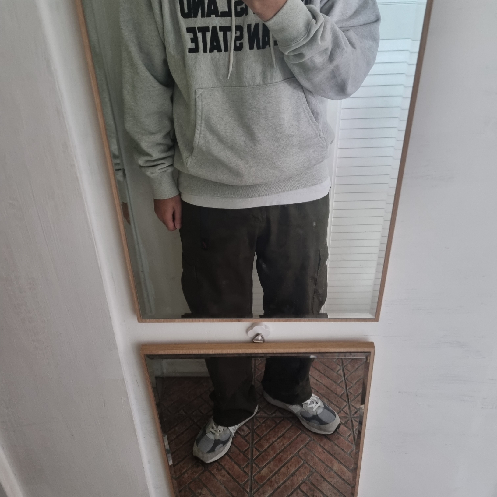 New Balance 992 Made in USA Grey - D Standard 착용 스타일