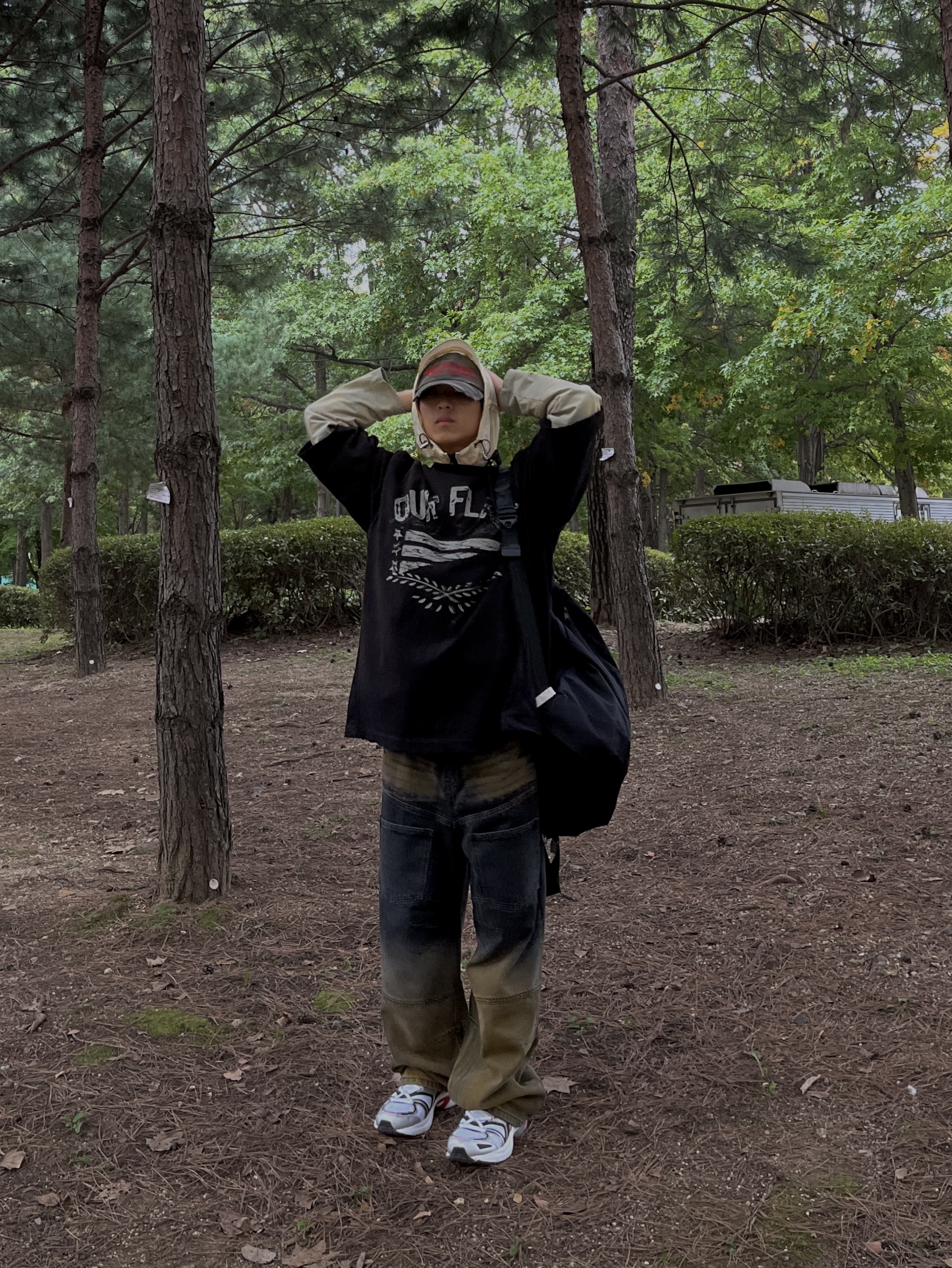 ETCE New Vision Camo Cap Forest Green, Reebok Premier Road Plus VI Red 착용 스타일 - 2