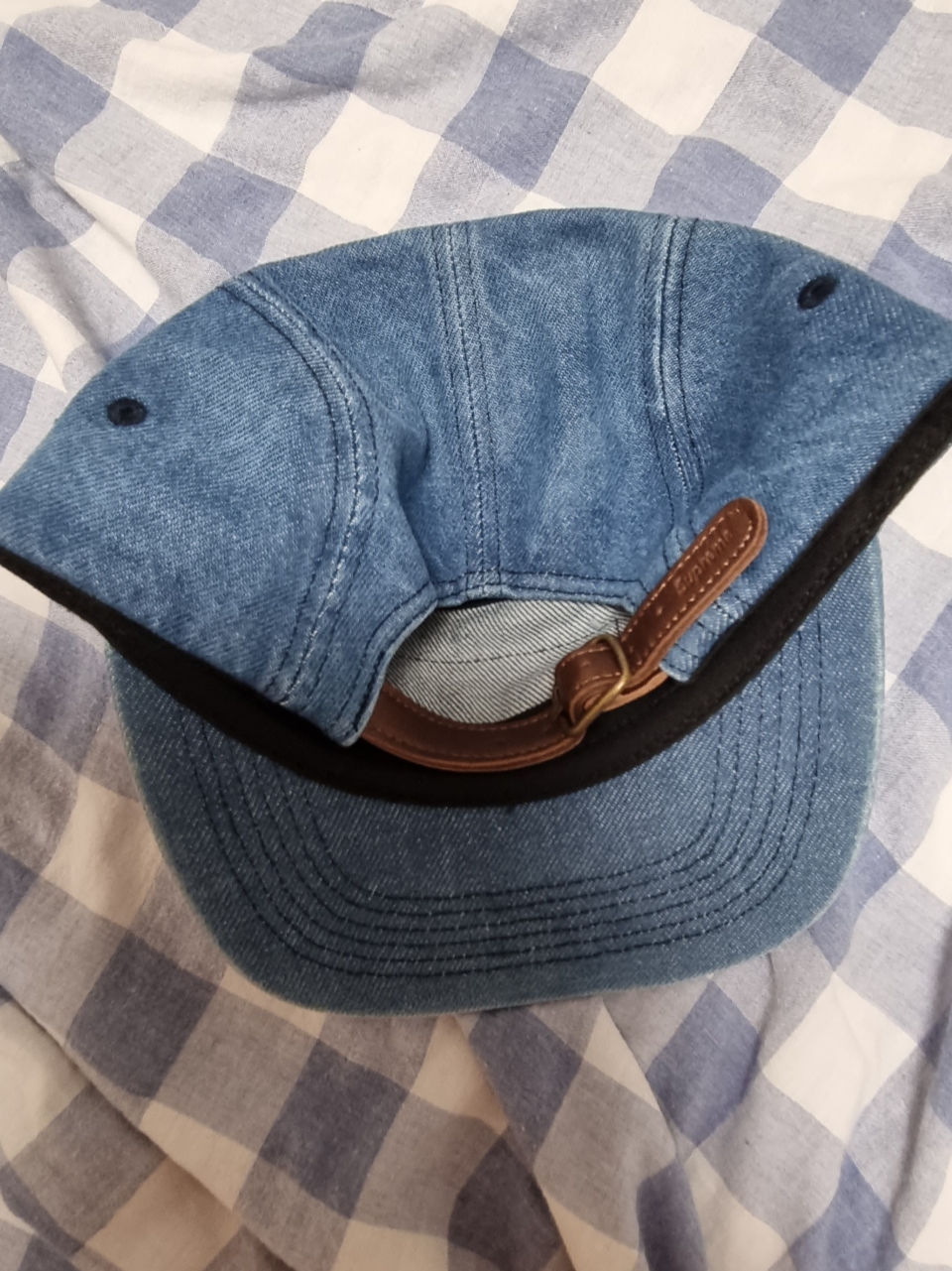 Supreme Washed Chino Twill Camp Cap Denim - 23FW 착용 스타일 - 2