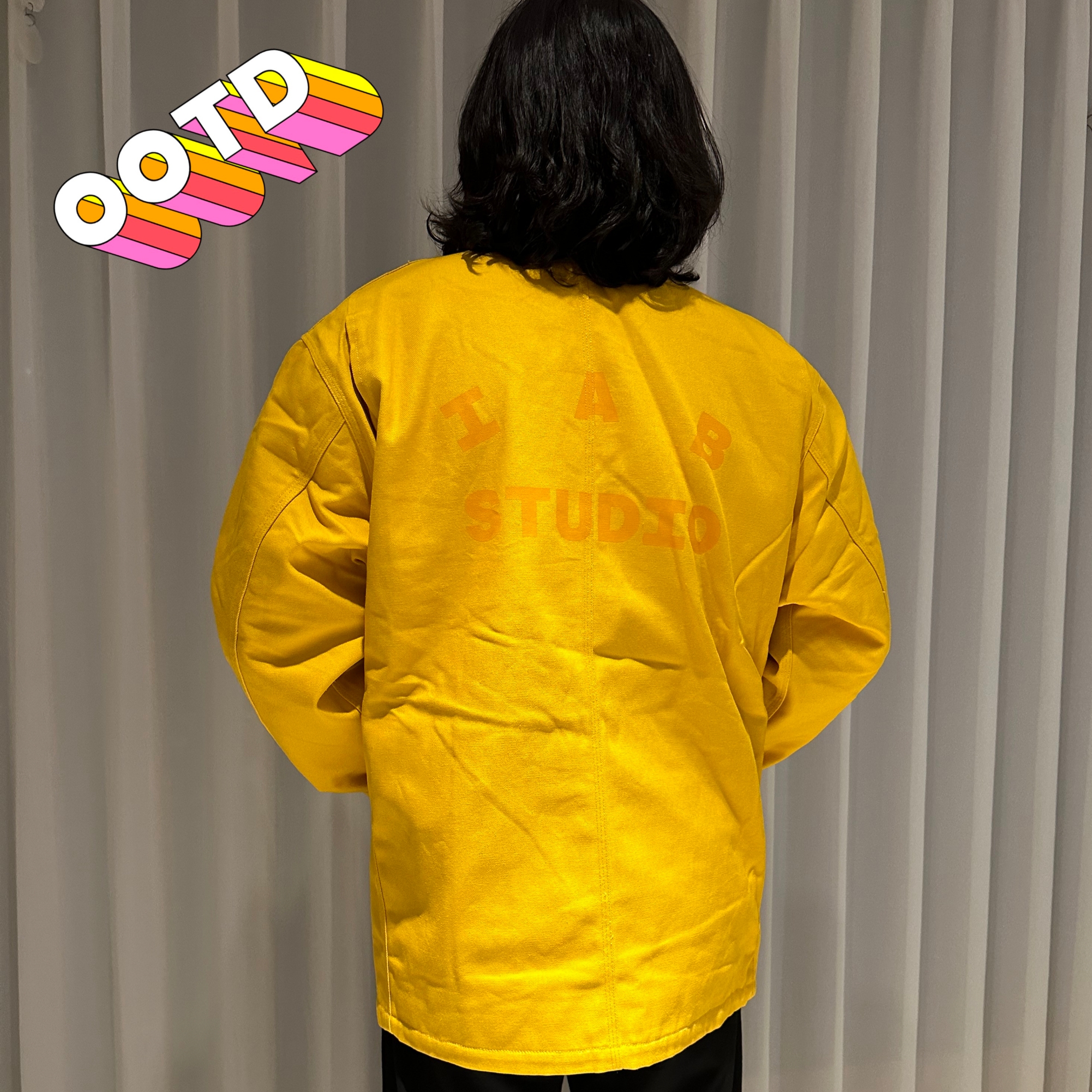 Supreme Coated Cordura Camp Cap Black - 22SS, Carhartt WIP x IAB Studio OG Chore Coat Yellow 착용 스타일 - 3