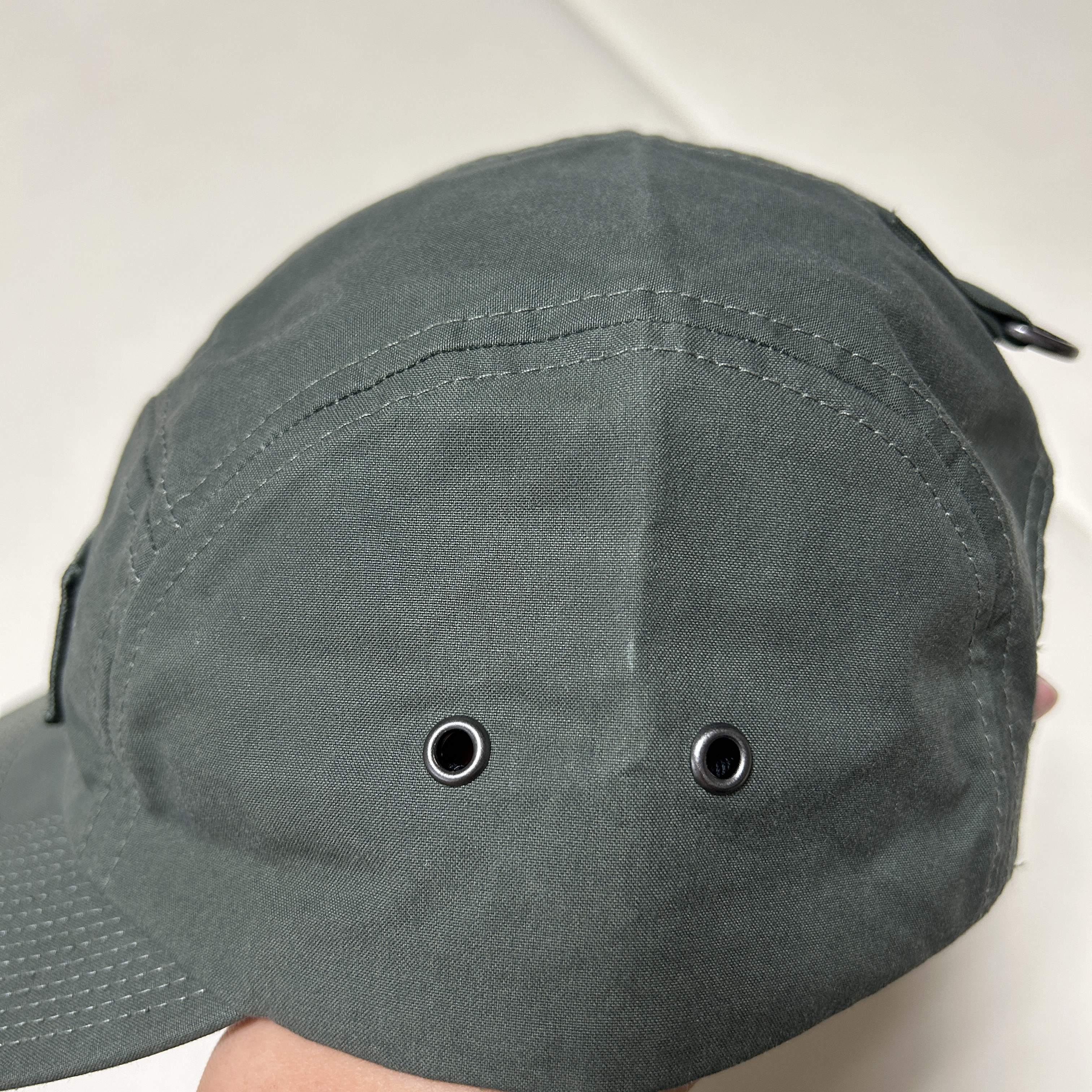 Supreme Waxed Cotton Camp Cap Olive - 23FW 착용 스타일 - 2