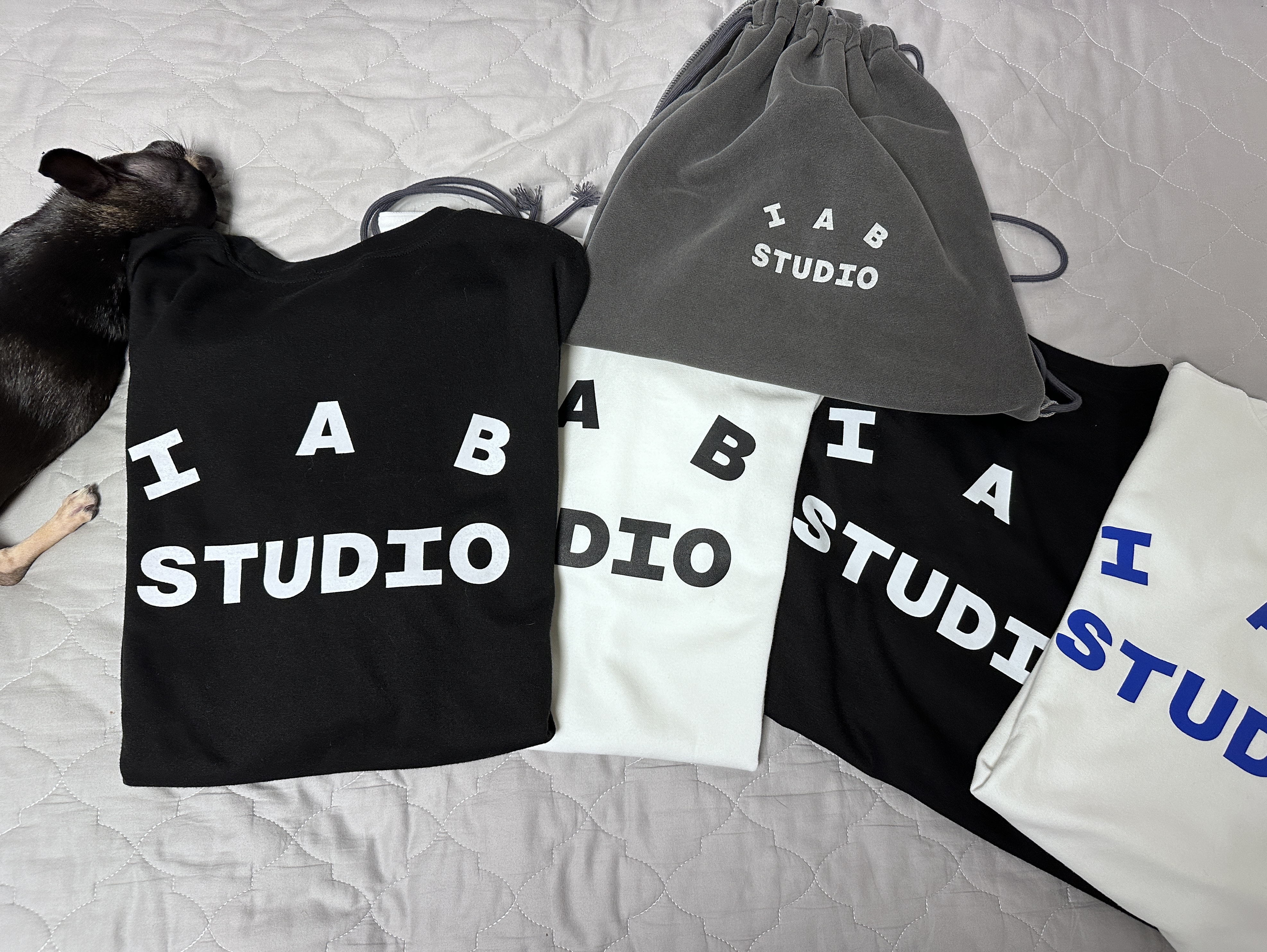 IAB Studio Long Sleeve Black - 23FW, IAB Studio Pigment Sack Black 착용 스타일 - 2