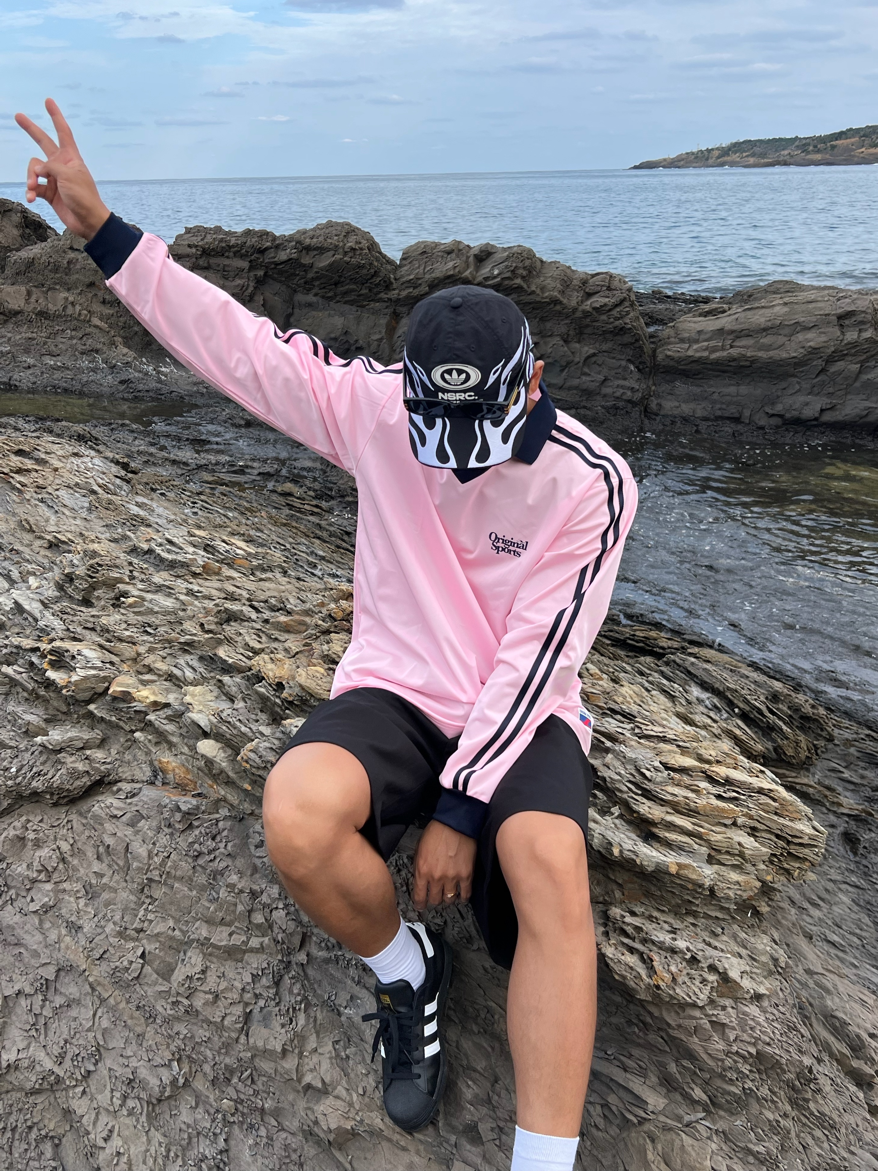Adidas x NSRC Cap Black, Adidas Superstar Core Black White 착용 스타일 - 1