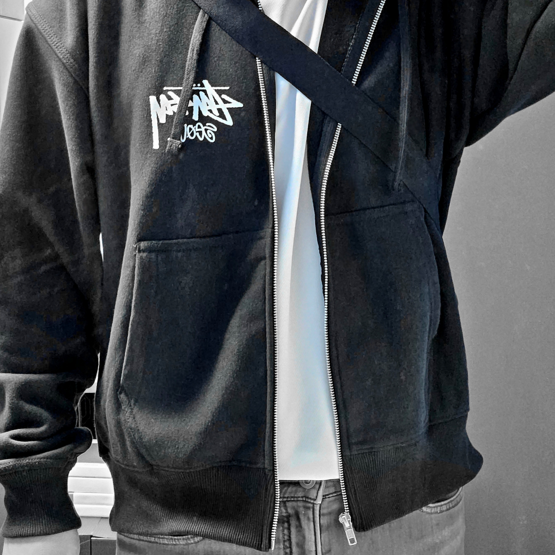 Stussy Stock Seoul Zip Hood Black 2023 착용 스타일 - 4