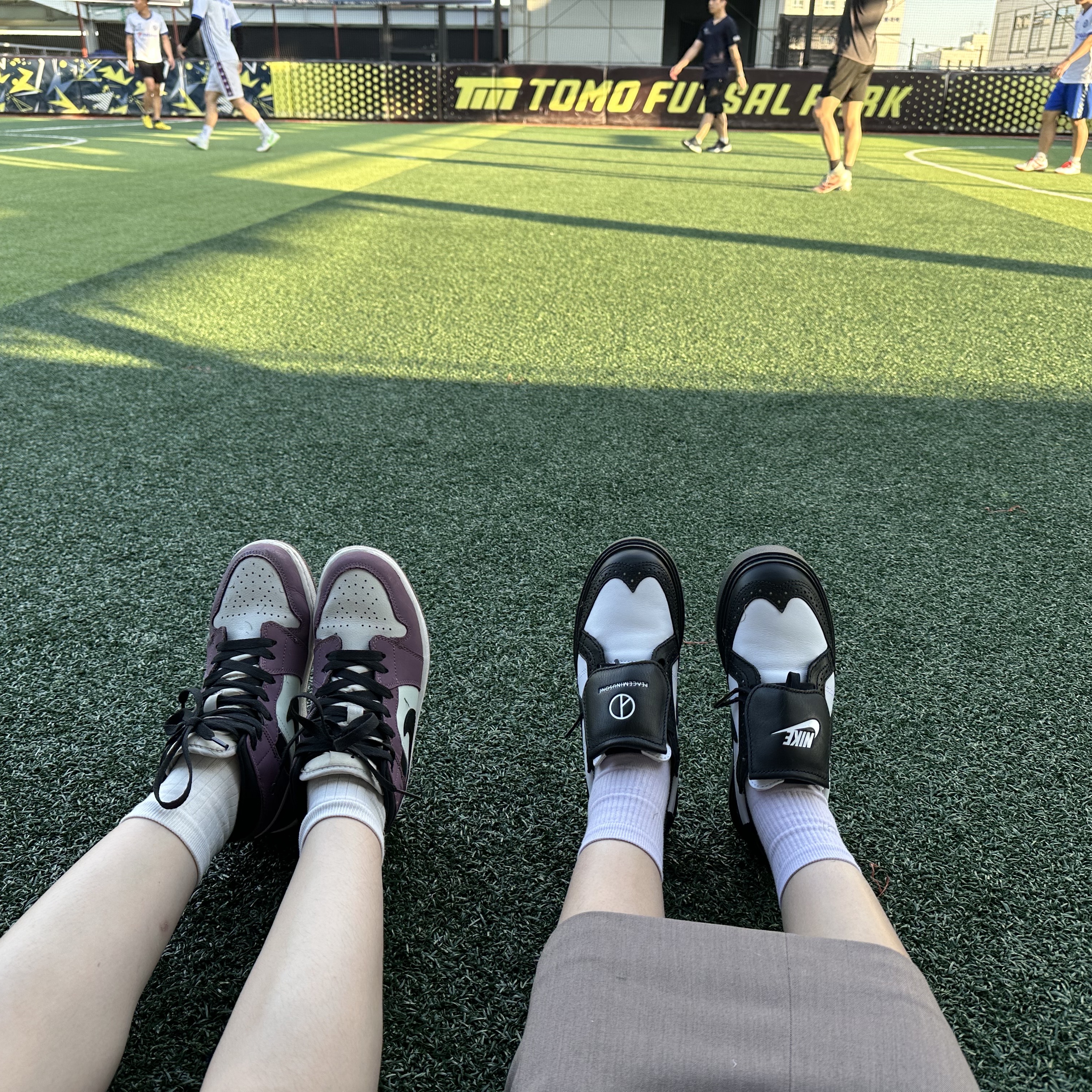 Nike x Peaceminusone Kwondo1 Black and White 착용 스타일 - 1