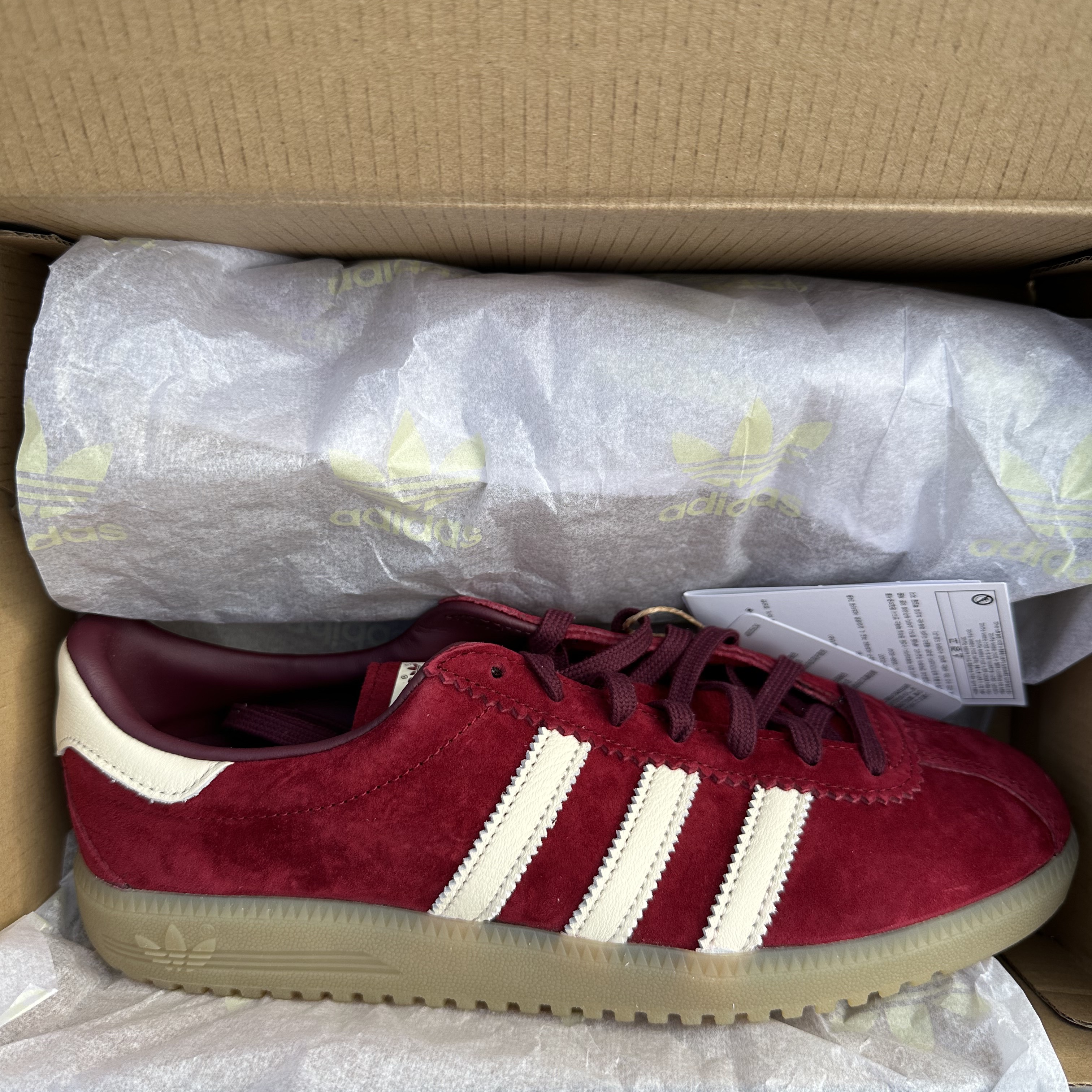Adidas Bermuda College Burgundy 착용 스타일