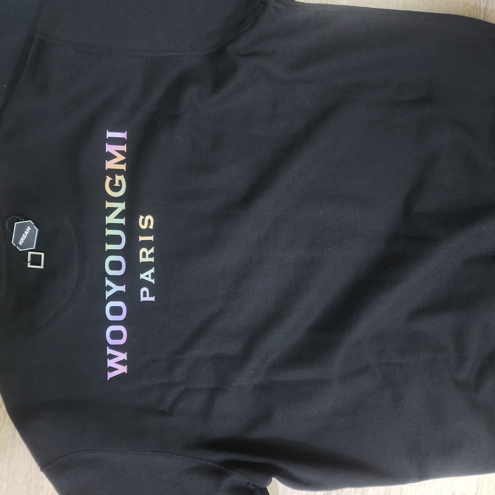 Wooyoungmi Cotton Lenticular Back Logo Sweatshirt Black - 23SS, Wooyoungmi Embroidered Ball Cap Black 착용 스타일