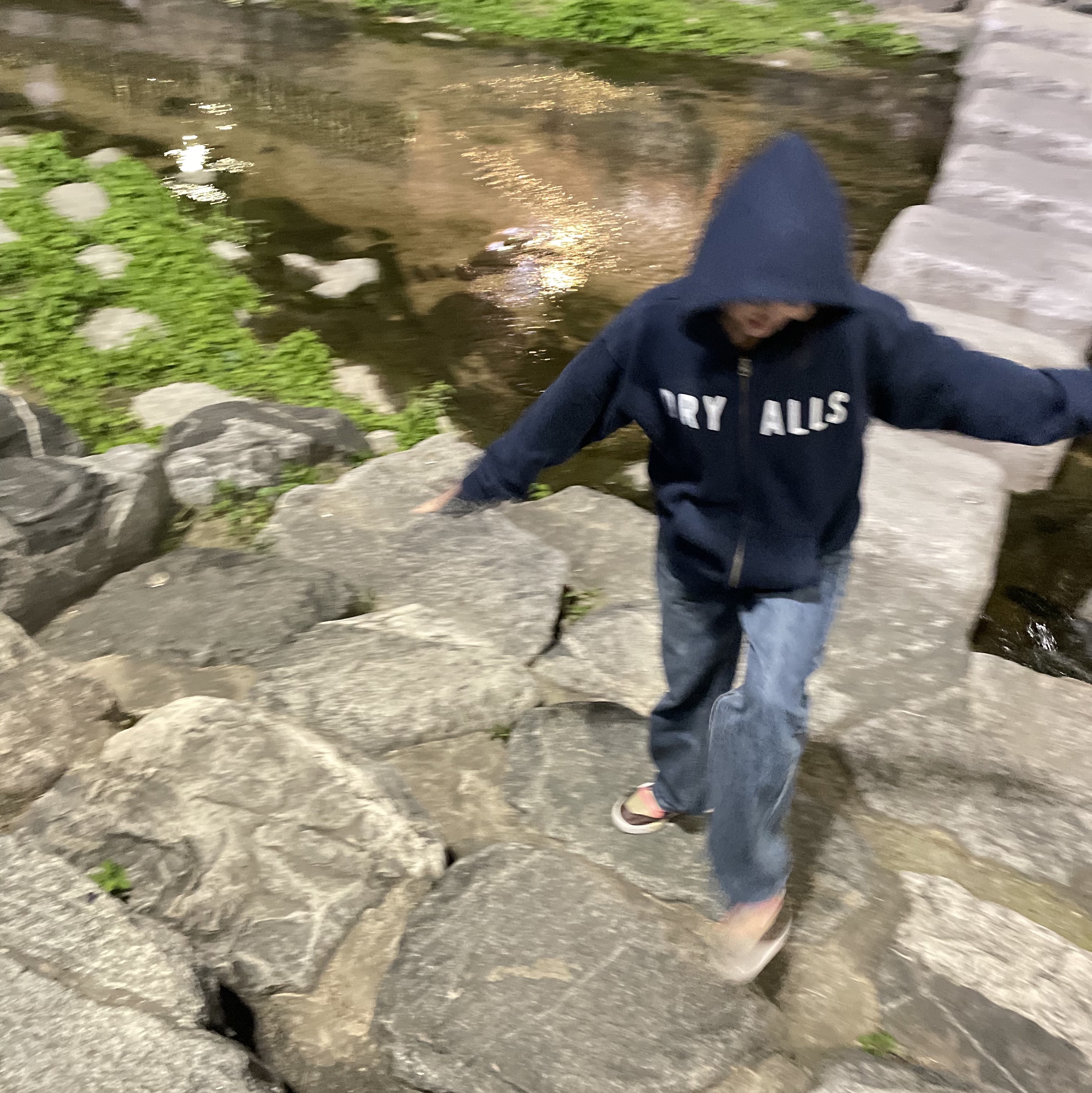 Adidas x Human Made Rivalry Sand, Human Made Zip-Up Sweat Hoodie Navy 착용 스타일 - 3