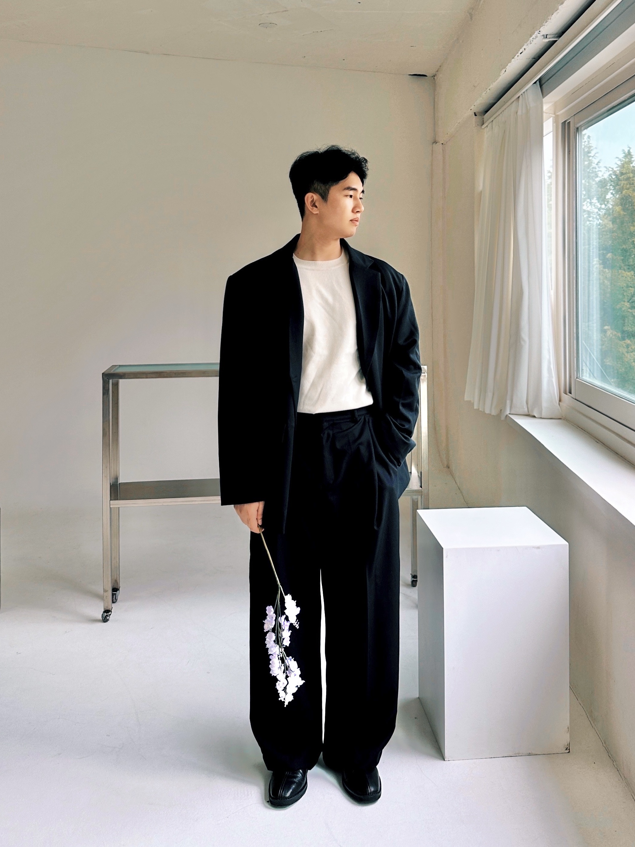 Lemaire Piped Slippers Black - Ssense Exclusive 착용 스타일