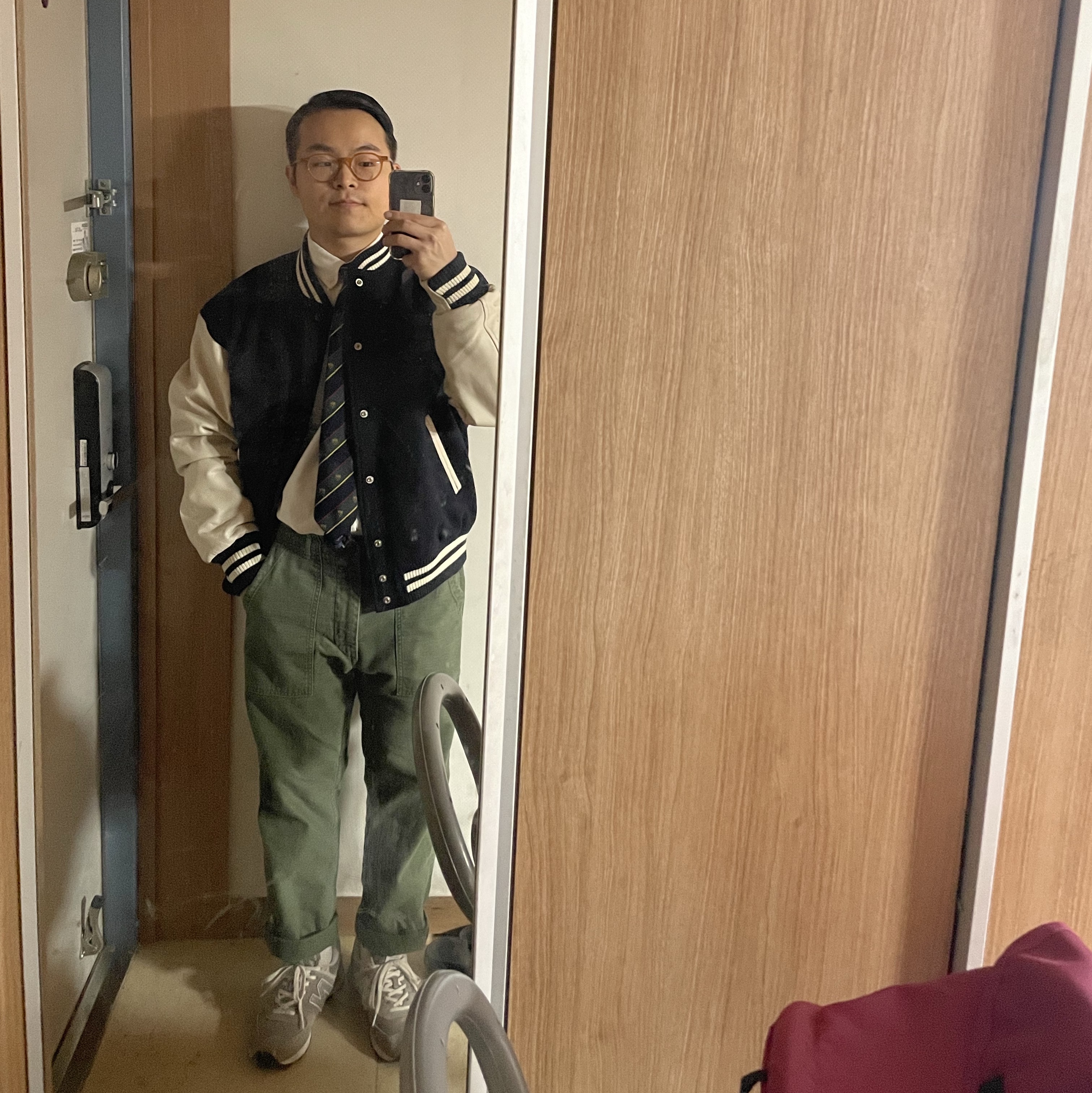 Orslow 5032 US Army Fatigue Pants Green, Apple iPhone 12 Mini 128GB White (Korean Ver.) 착용 스타일