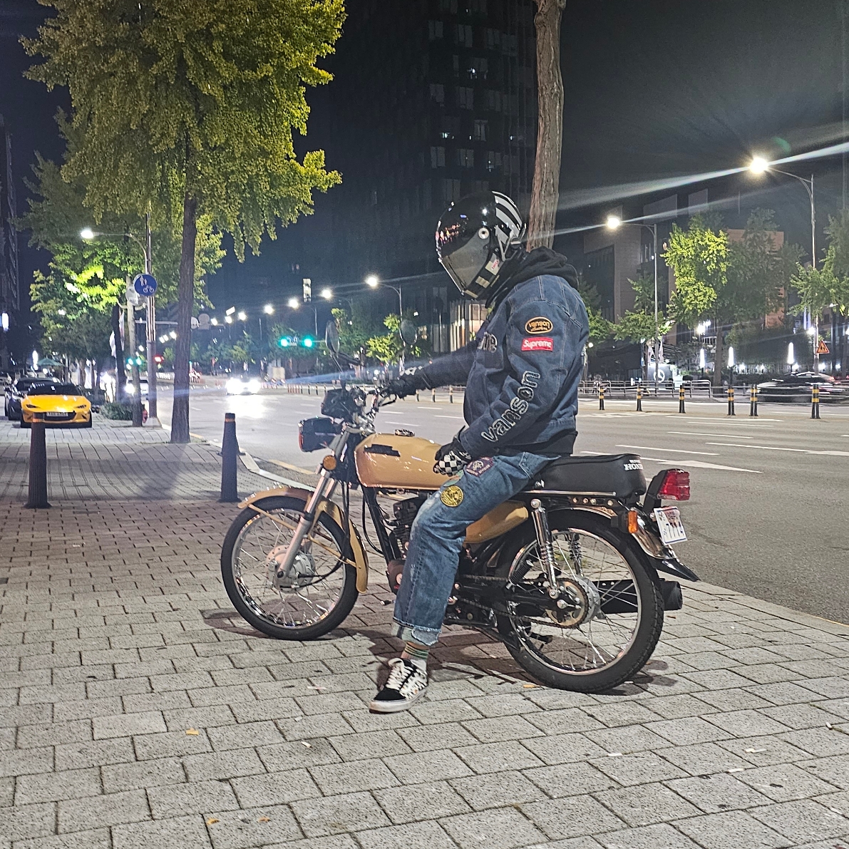 Supreme x Vanson Leathers Cordura Denim Jacket Blue - 22FW 착용 스타일 - 1
