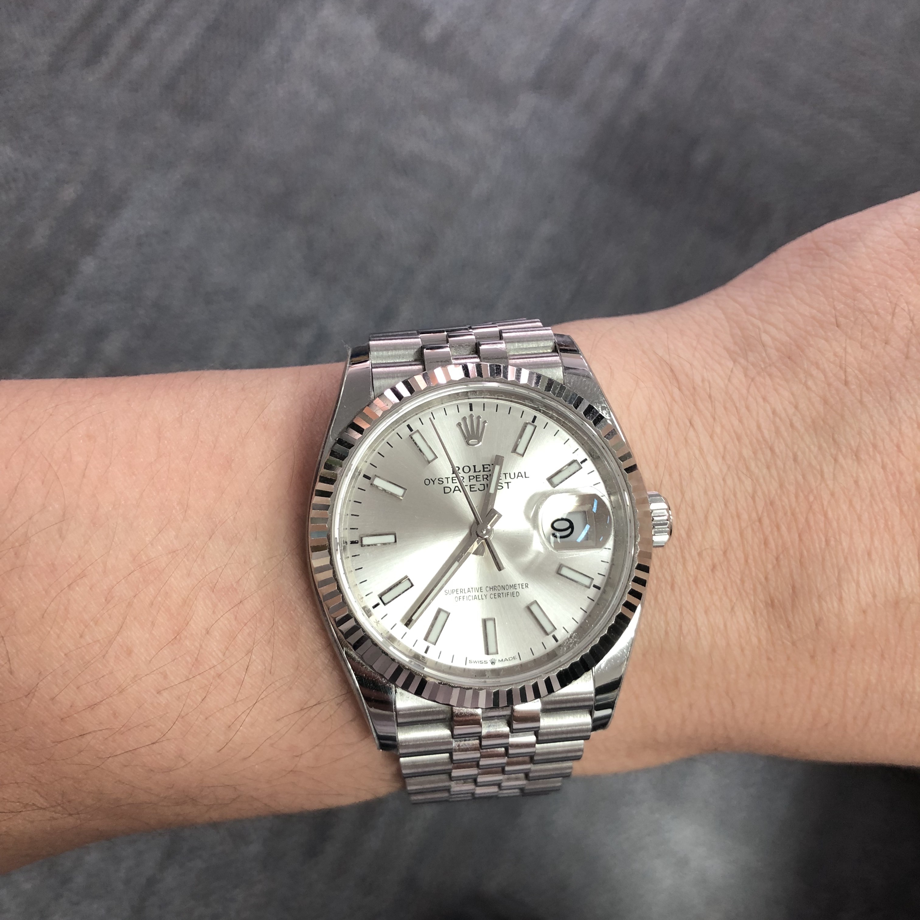 Rolex Datejust 36mm 126234 Silver Jubilee 착용 스타일
