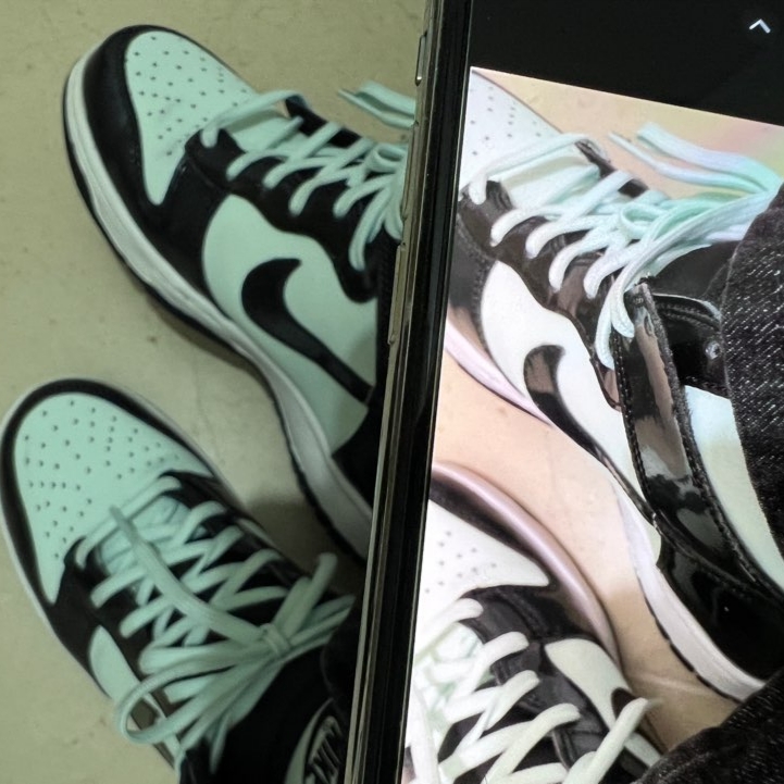 (GS) Nike Dunk High Barely Green 착용 스타일