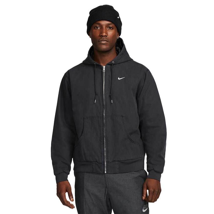 Nike Life Padded Hooded Jacket Off Noir - US/EU 착용 스타일 - 3