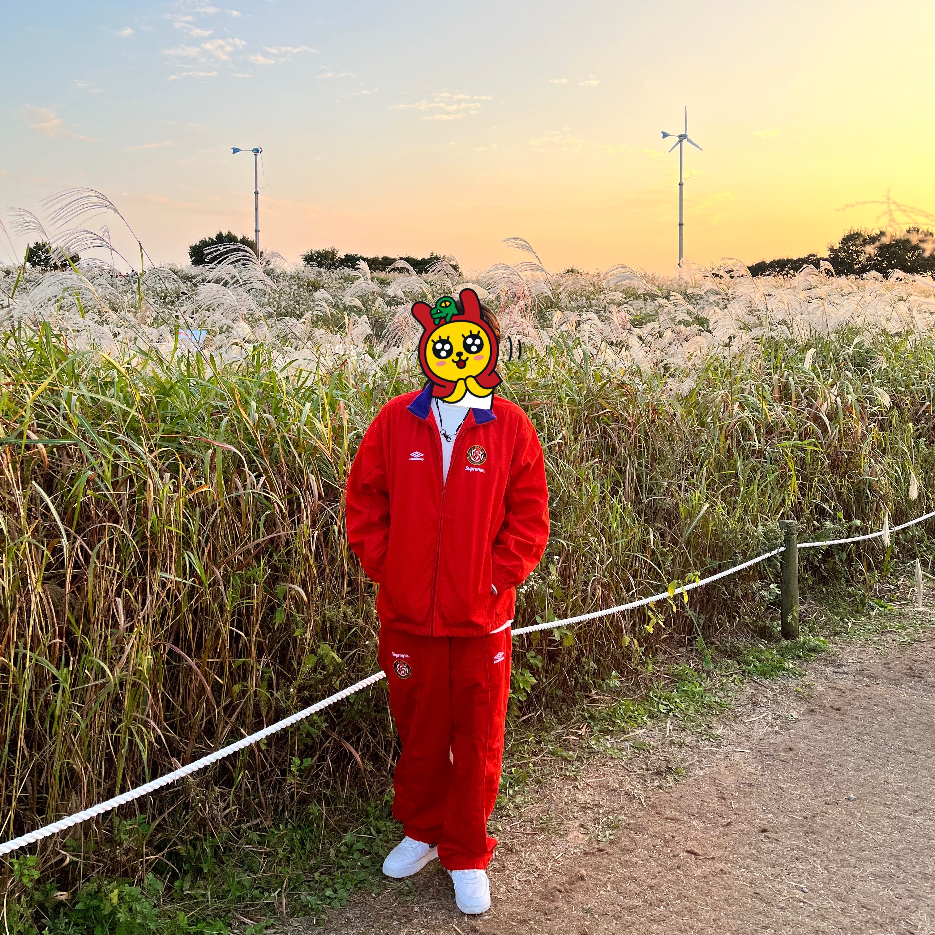 Supreme x Umbro Cotton Ripstop Track Jacket Red - 23FW, Supreme x Umbro Cotton Ripstop Track Pants Red - 23FW 착용 스타일 - 2
