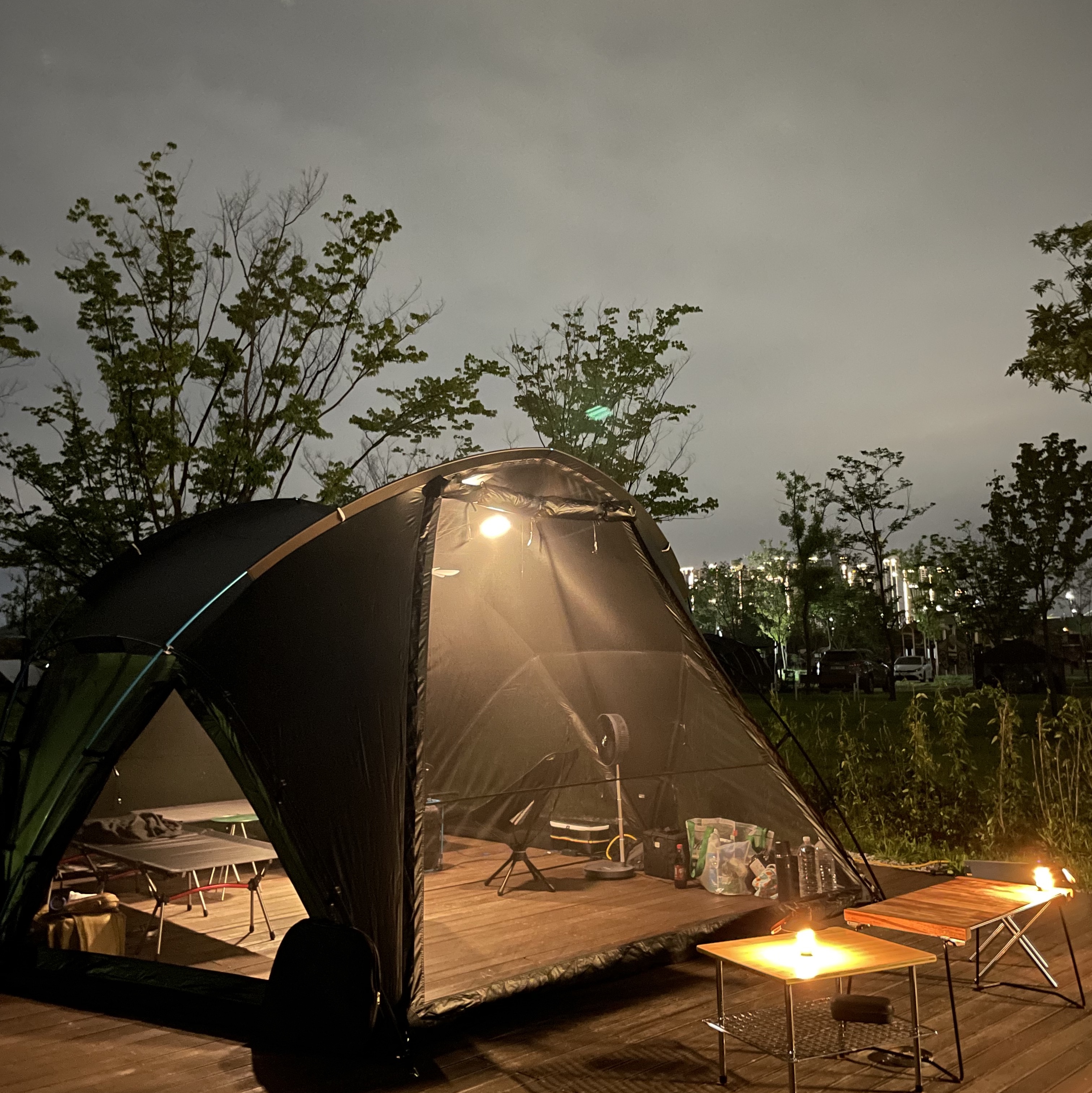 Helinox V-Tarp 4.0 Black 착용 스타일