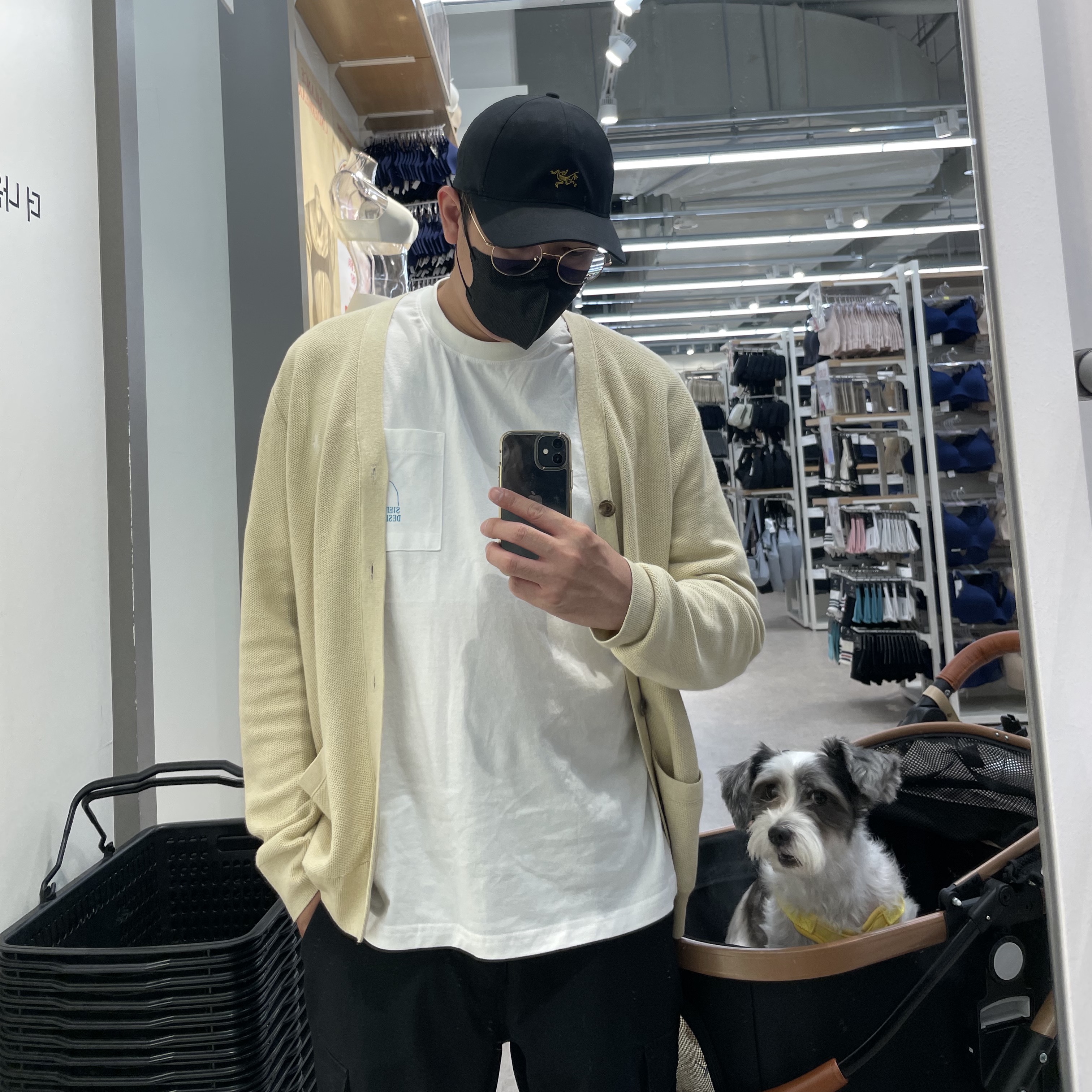 Arc'teryx Small Bird Cap Black 착용 스타일